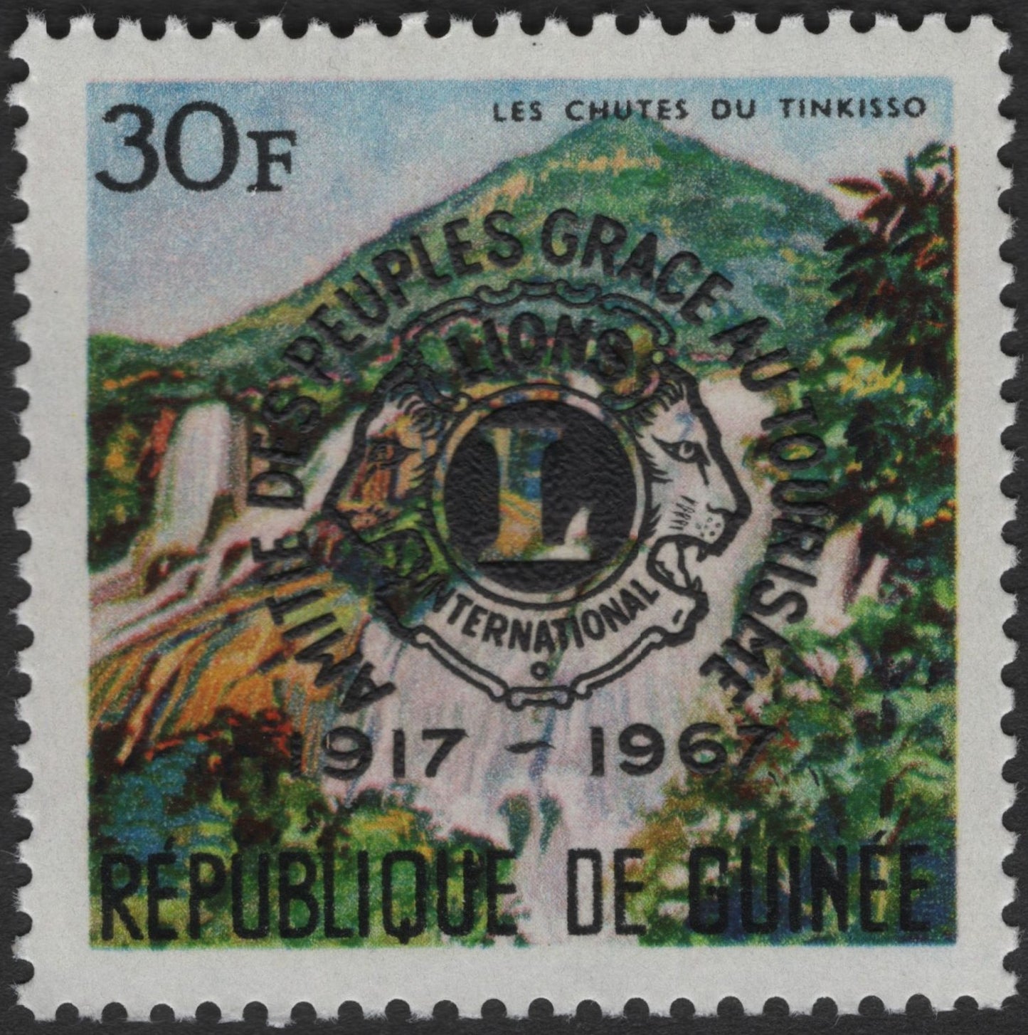 SCG2586 - 1967 Guinea Lions Club Stamp – Tinkisso Falls