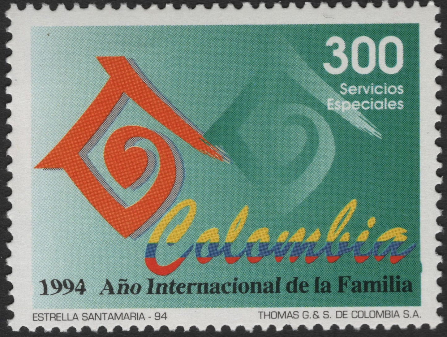 SCG2610 - Colombia 1994 International Year of the Family Stamp