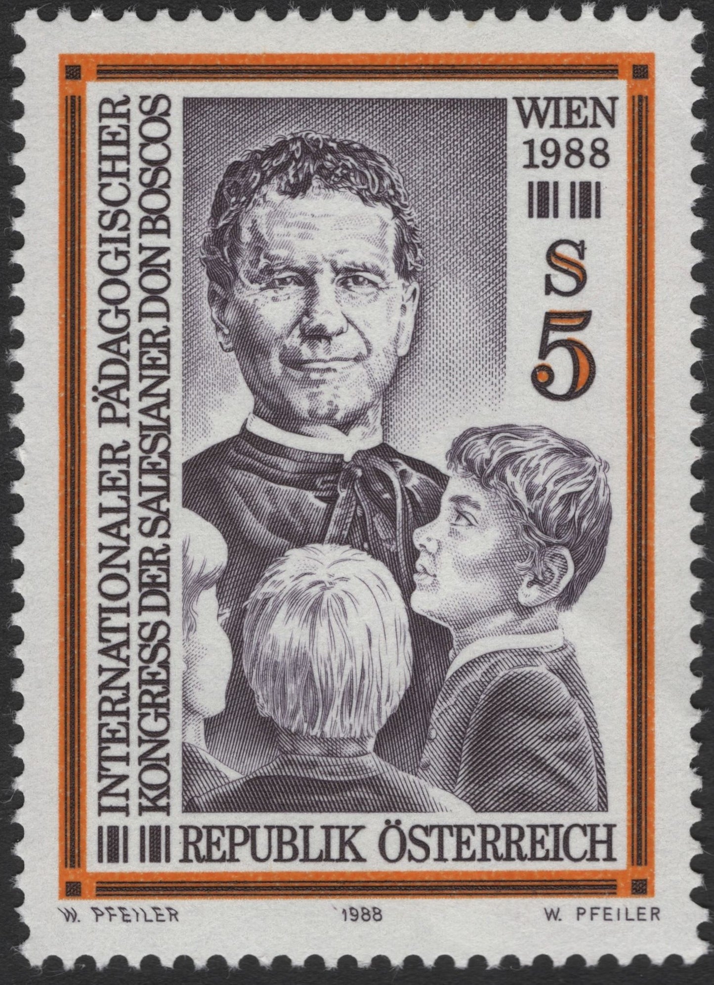 SCG2615 - Austria 1988 Don Bosco Salesian Congress Stamp