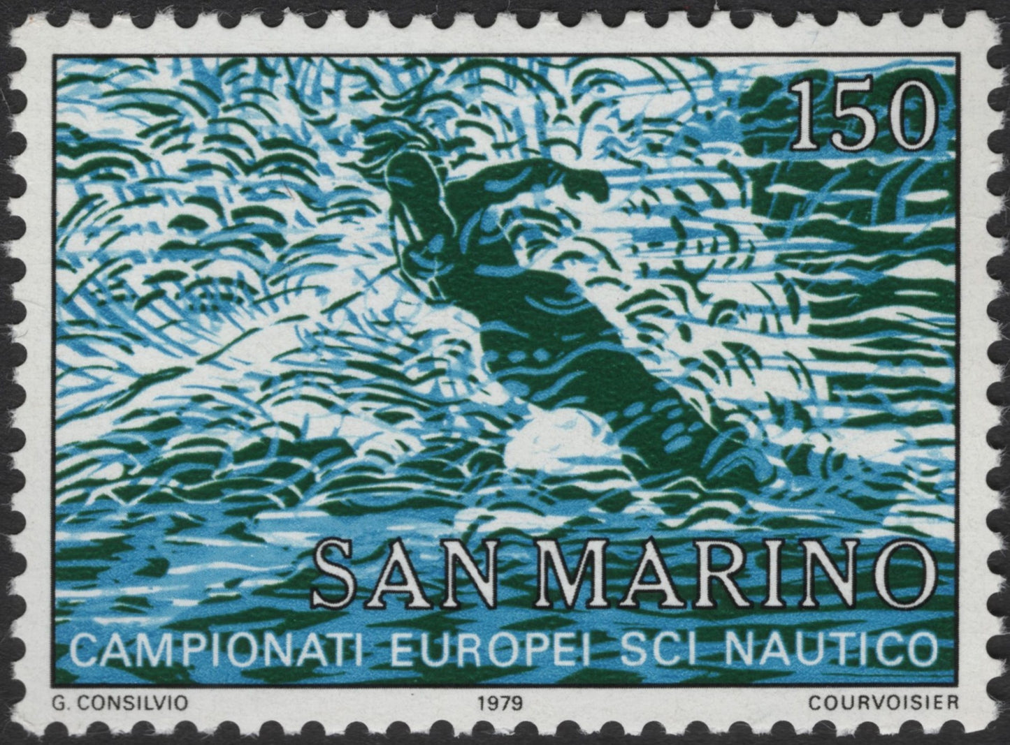 SCG2618 - San Marino 1979 Water Skiing Championship Stamp