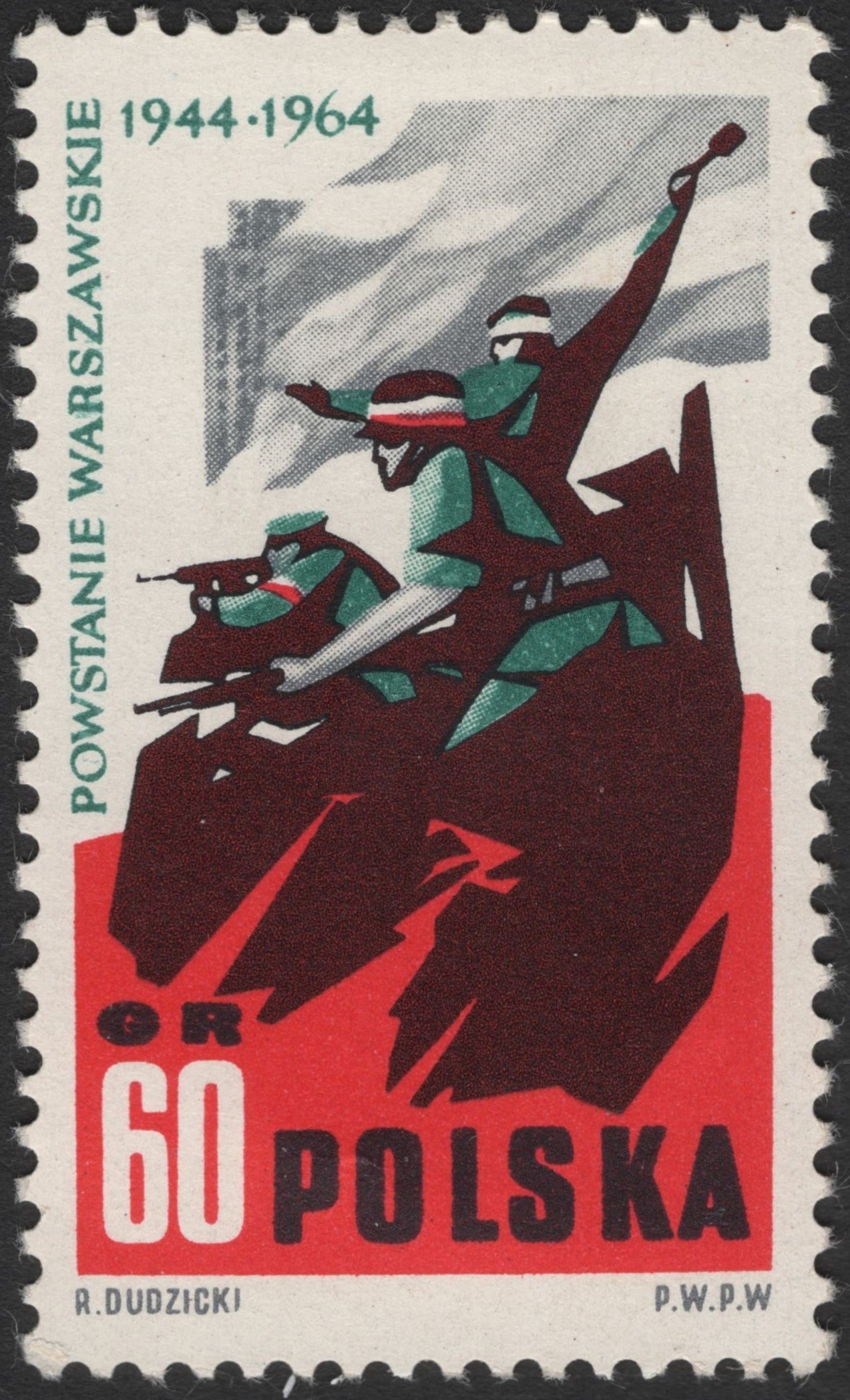 SCG2626 - Poland 1964 Warsaw Uprising 20th Anniversary Stamp