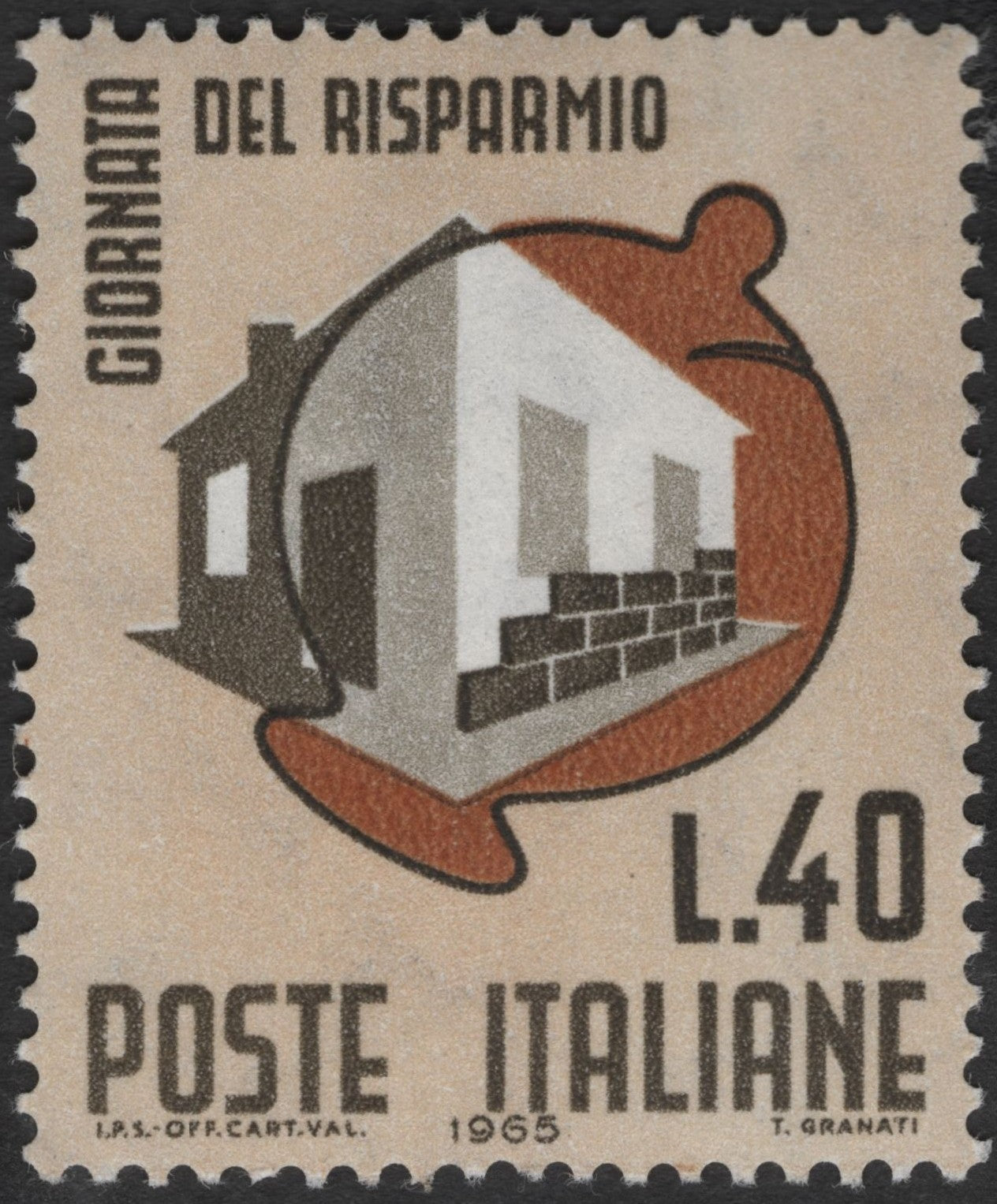 SCG2637 - Italy 1965 Giornata del Risparmio Stamp – Savings Day Promotion
