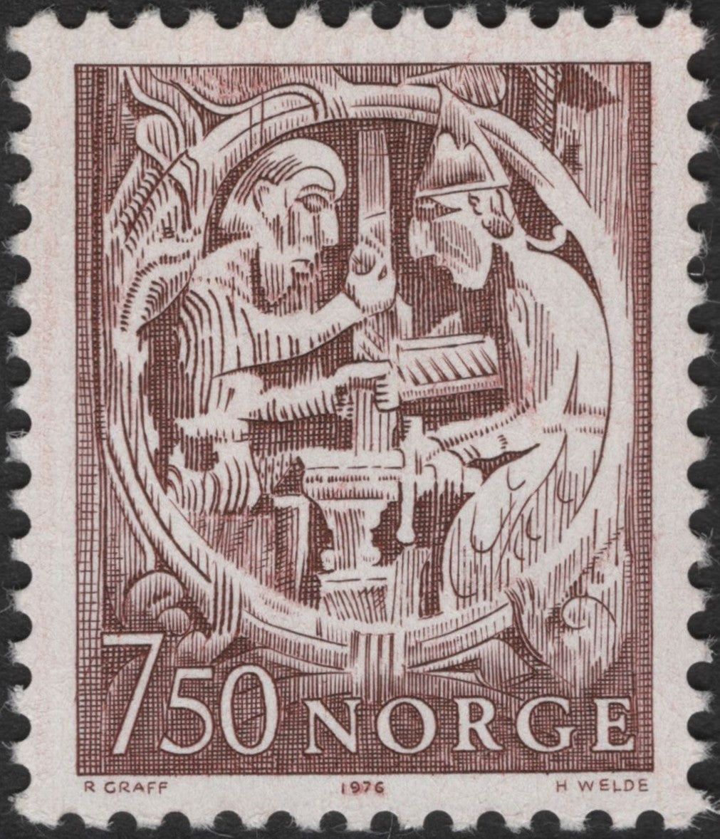 SCG2659 - Norway 1976 7.50 Kr Blacksmiths – Nidaros Cathedral