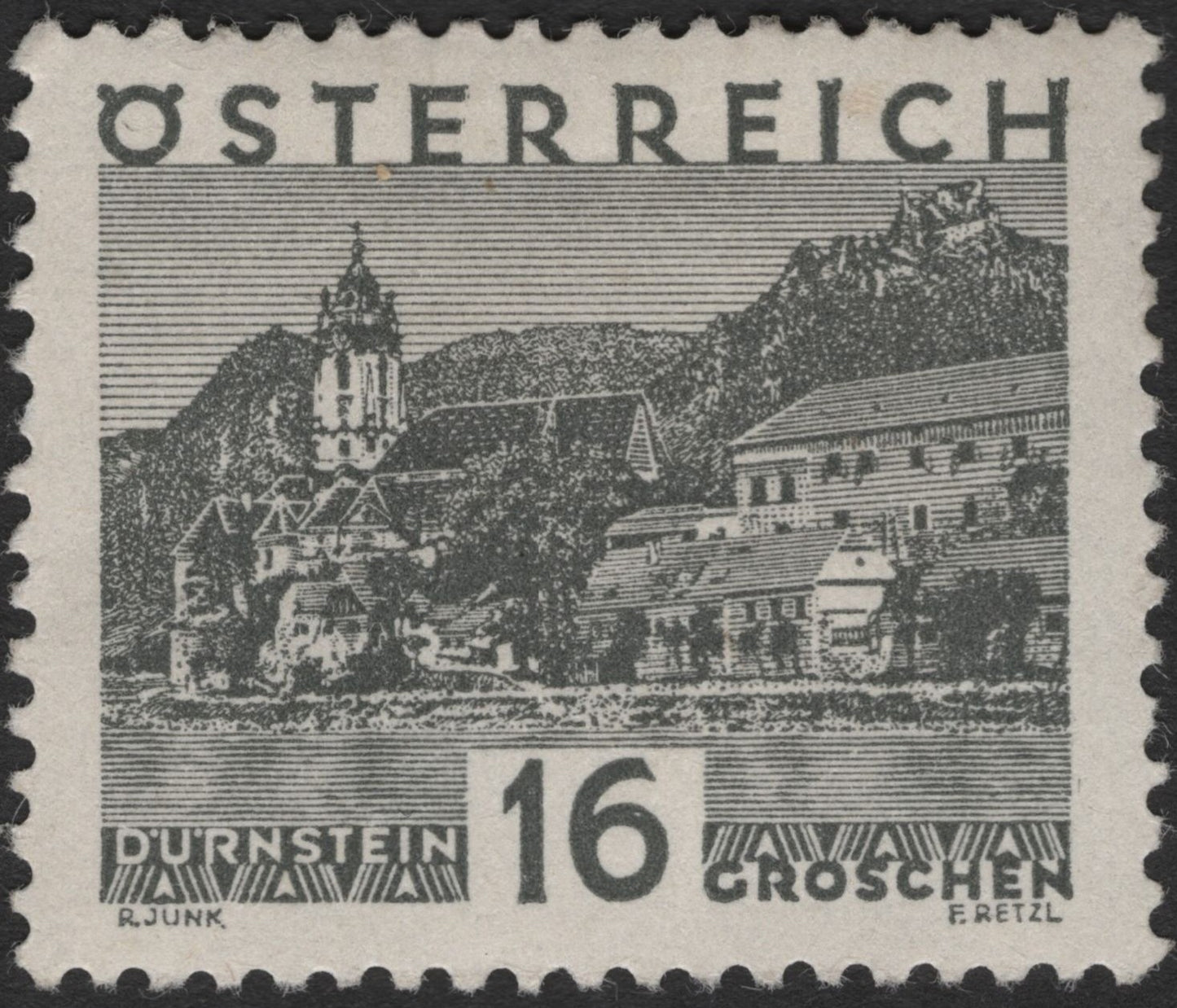 SCG2675 - Austria 16 Groschen Dürnstein Stamp (Definitive Issue)