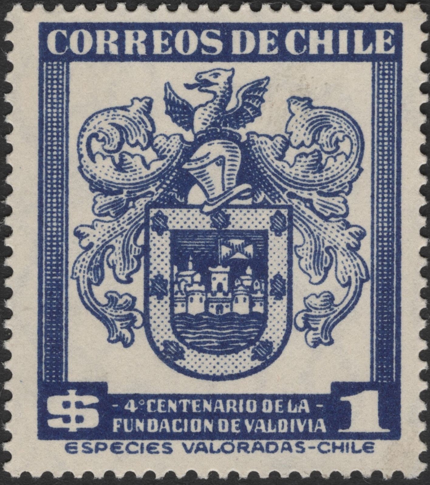 SCG2670 - Chile 1952 – 4th Centenary of the Founding of Valdivia