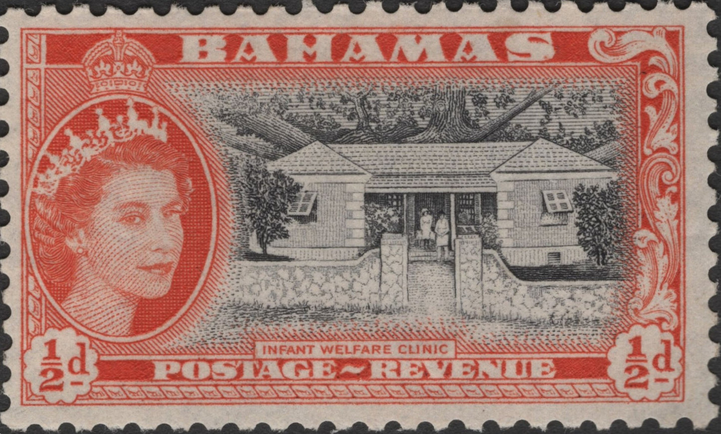 SCG2702 - 1954 Bahamas ½d Infant Welfare Clinic Stamp
