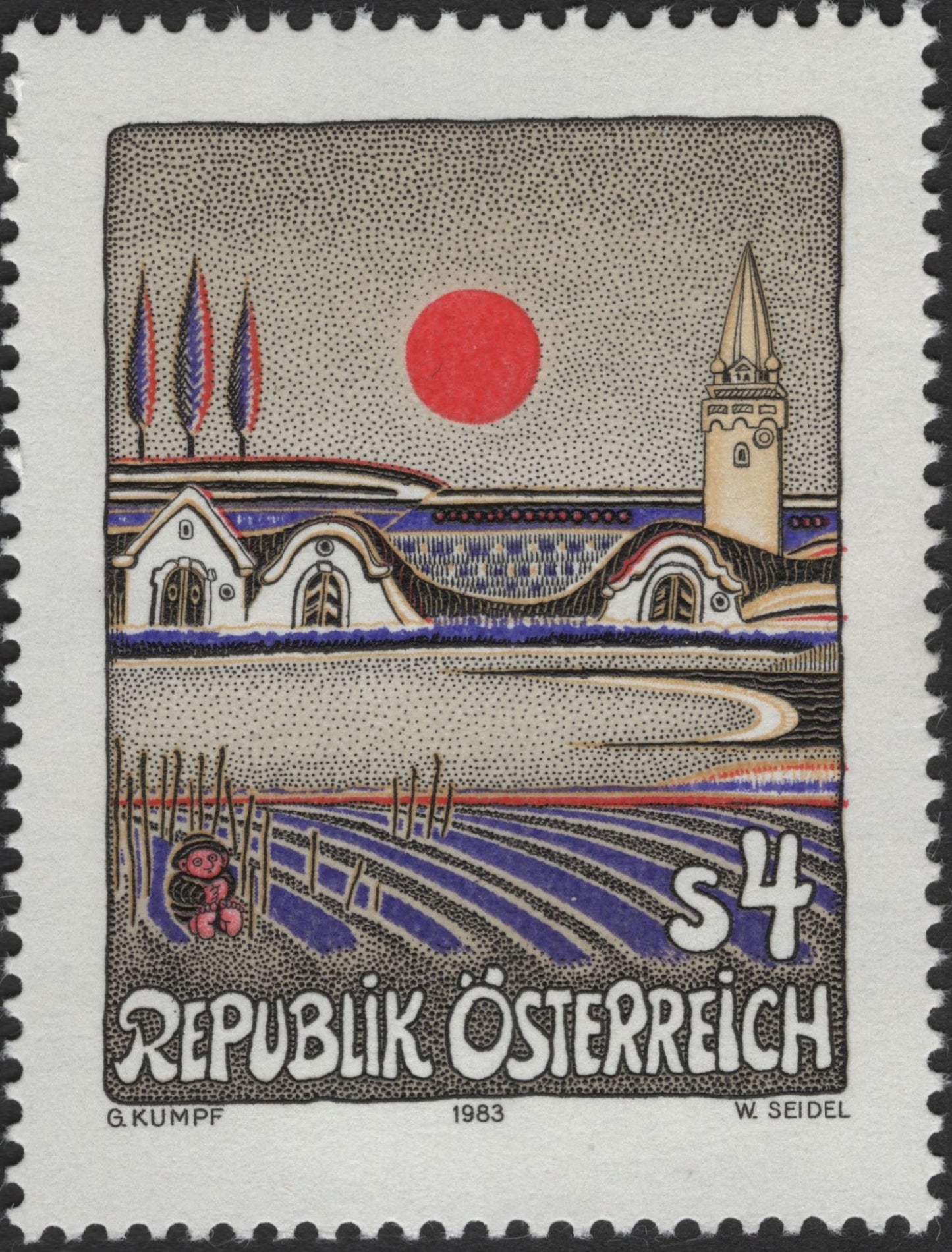 SCG2748 - Austria 1983 – Artistic Landscape by G. Kumpf