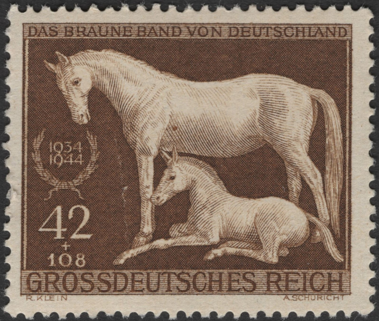 SCG2773 - 1944 Germany "Braunes Band von Deutschland" Horse Stamp