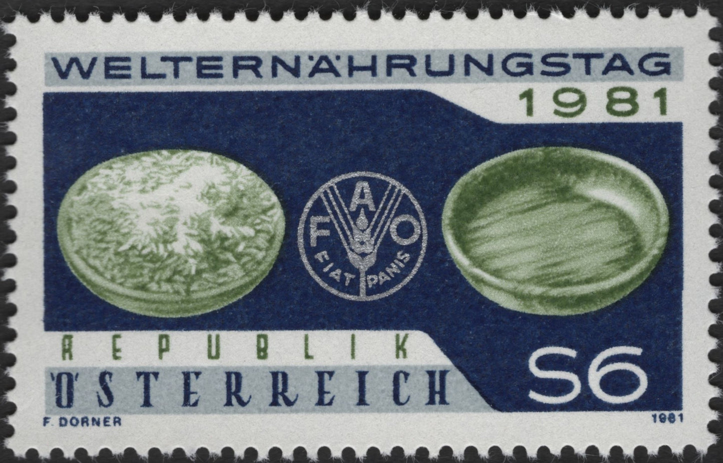 SCG2879 - Austria 1981 World Food Day Stamp – FAO "Fiat Panis"