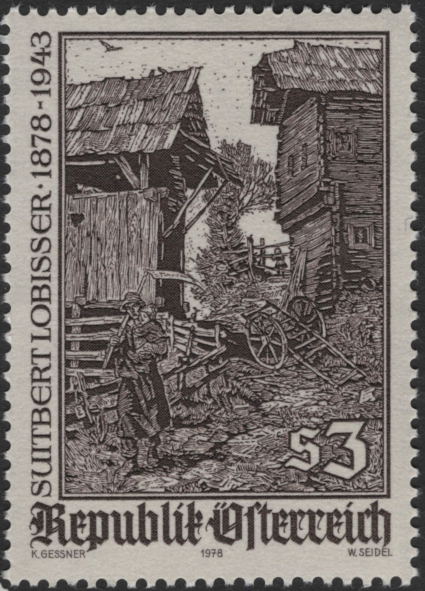 SCG2898 - Austria 1978 – Suitbert Lobisser Commemorative Stamp (₯3)