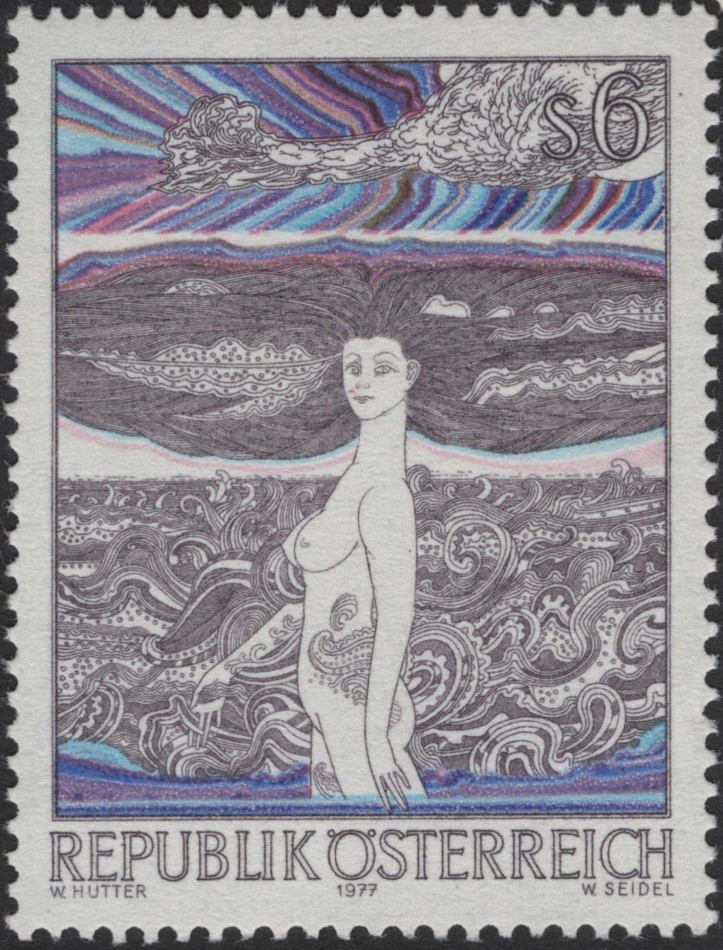 SCG2903 - Austria 1977 "Venus" Art Stamp by W. Hutter
