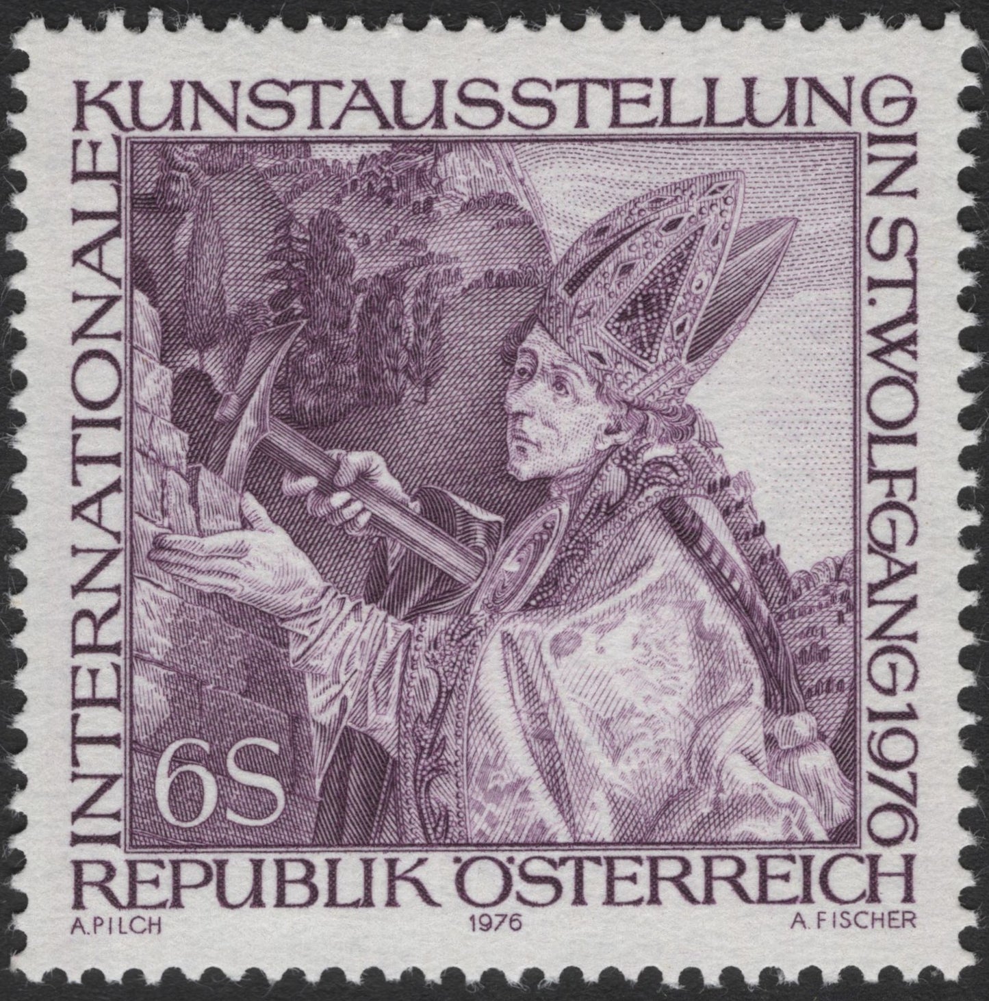 SCG2886 - Austria 1976 – St. Wolfgang Art Exhibition Stamp