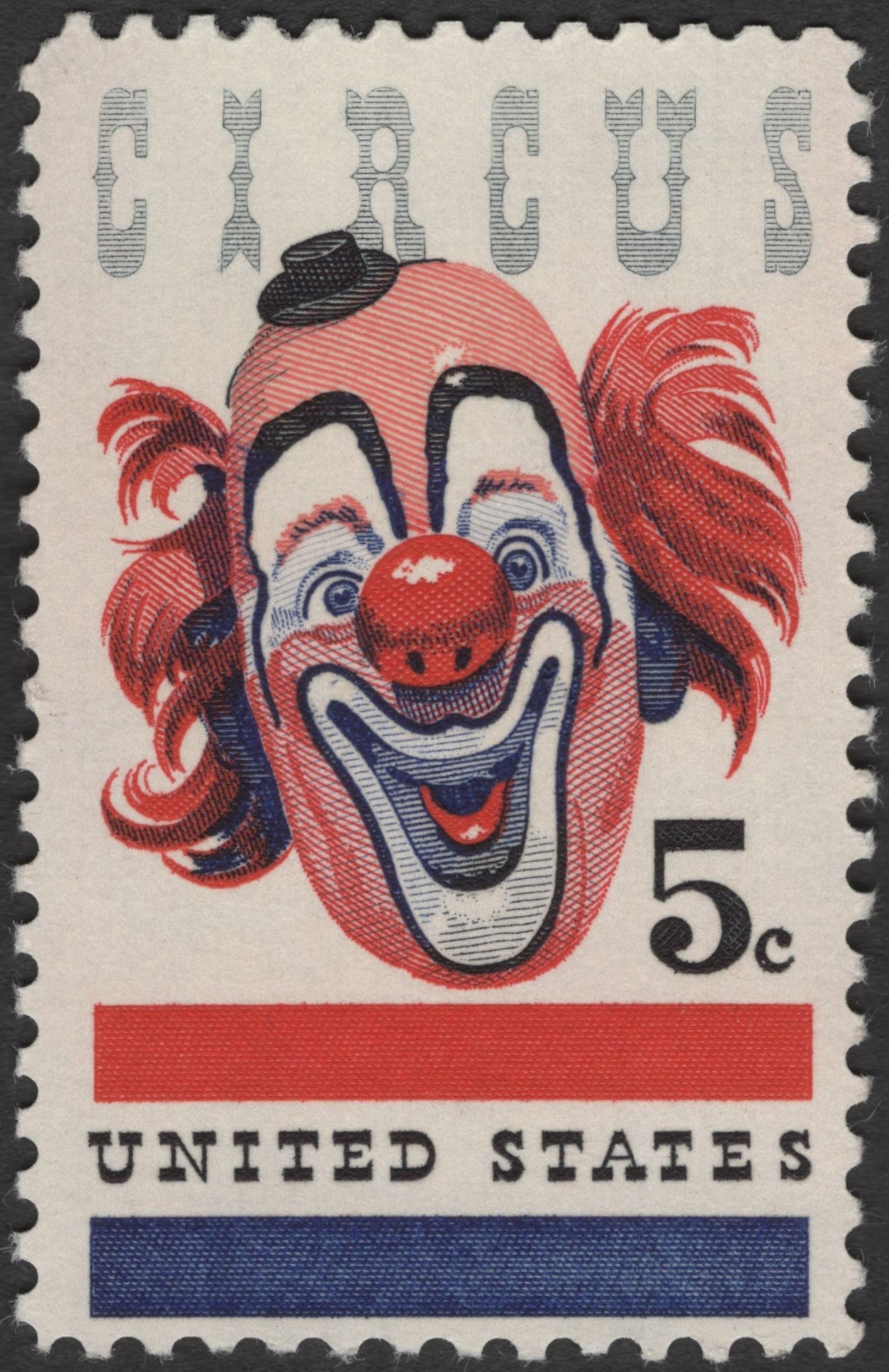 SCG2958 - USA 1966 Circus Clown Stamp – 5¢