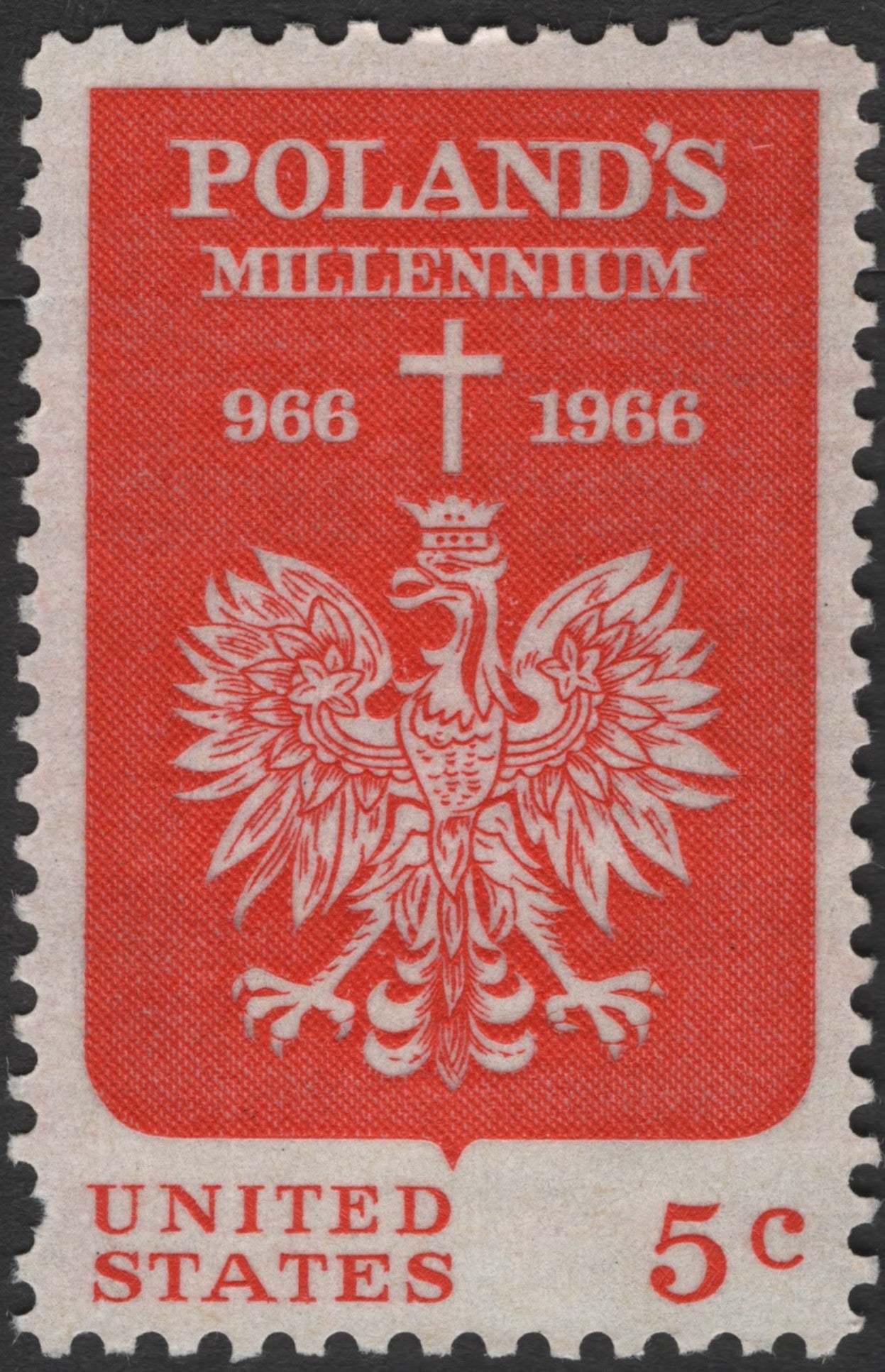 SCG2953 - USA 1966 Poland's Millennium Commemorative Stamp