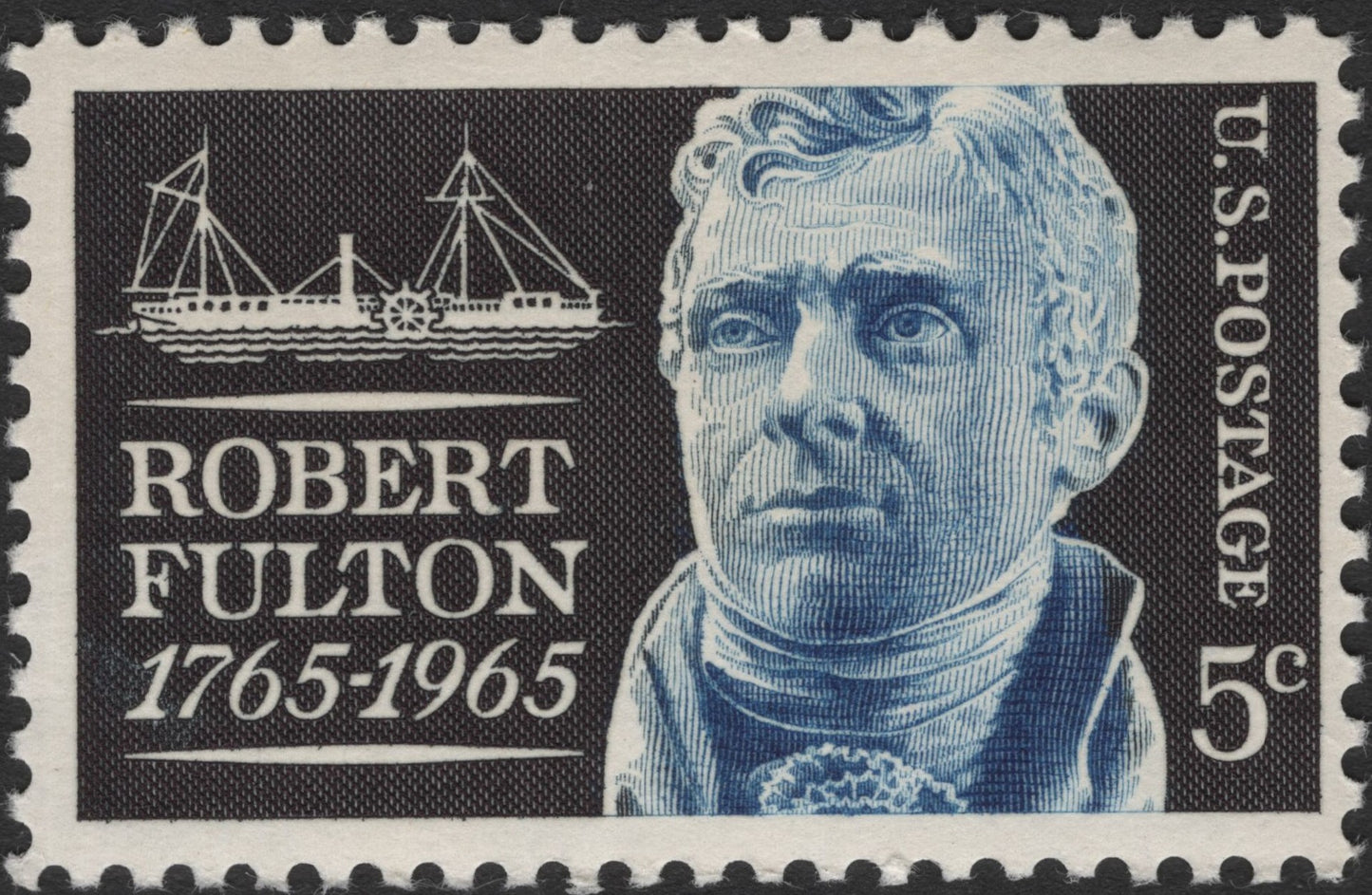 SCG2983 - USA 1965 Robert Fulton Bicentennial Stamp – 5¢