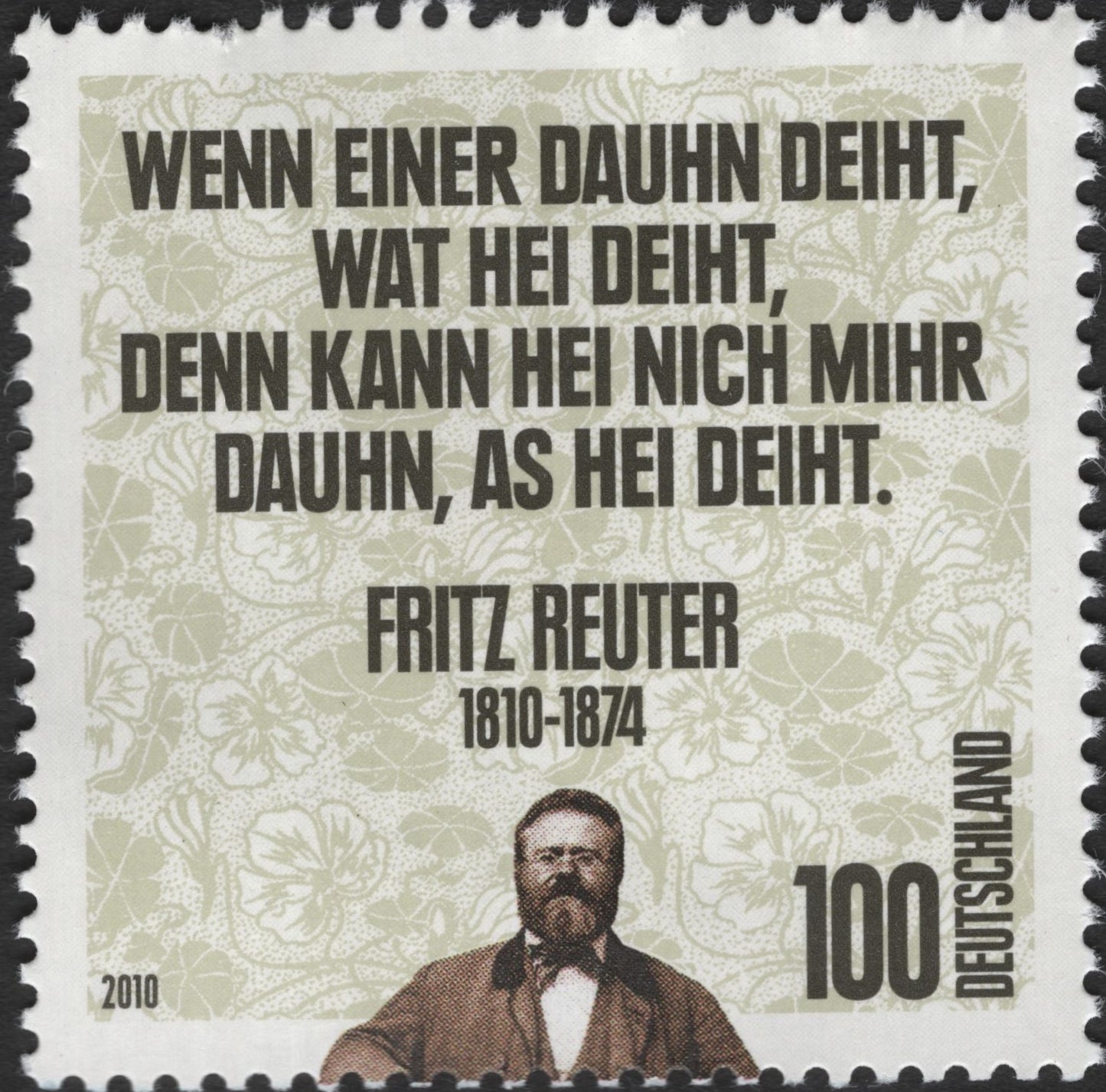 SCG2925 - Germany 2010 – Fritz Reuter Commemorative Stamp