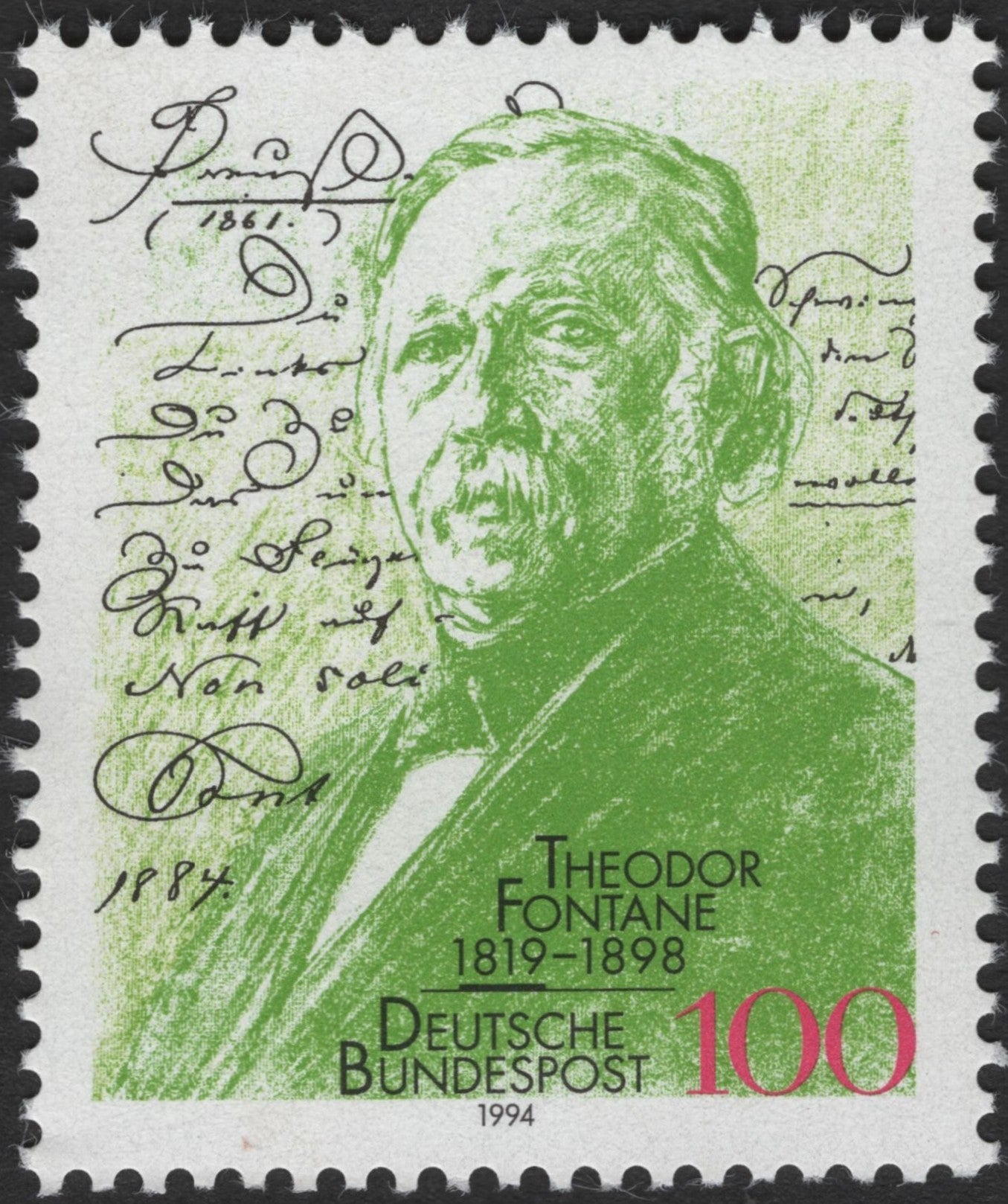 SCG2915 - Germany 1994 Theodor Fontane Stamp