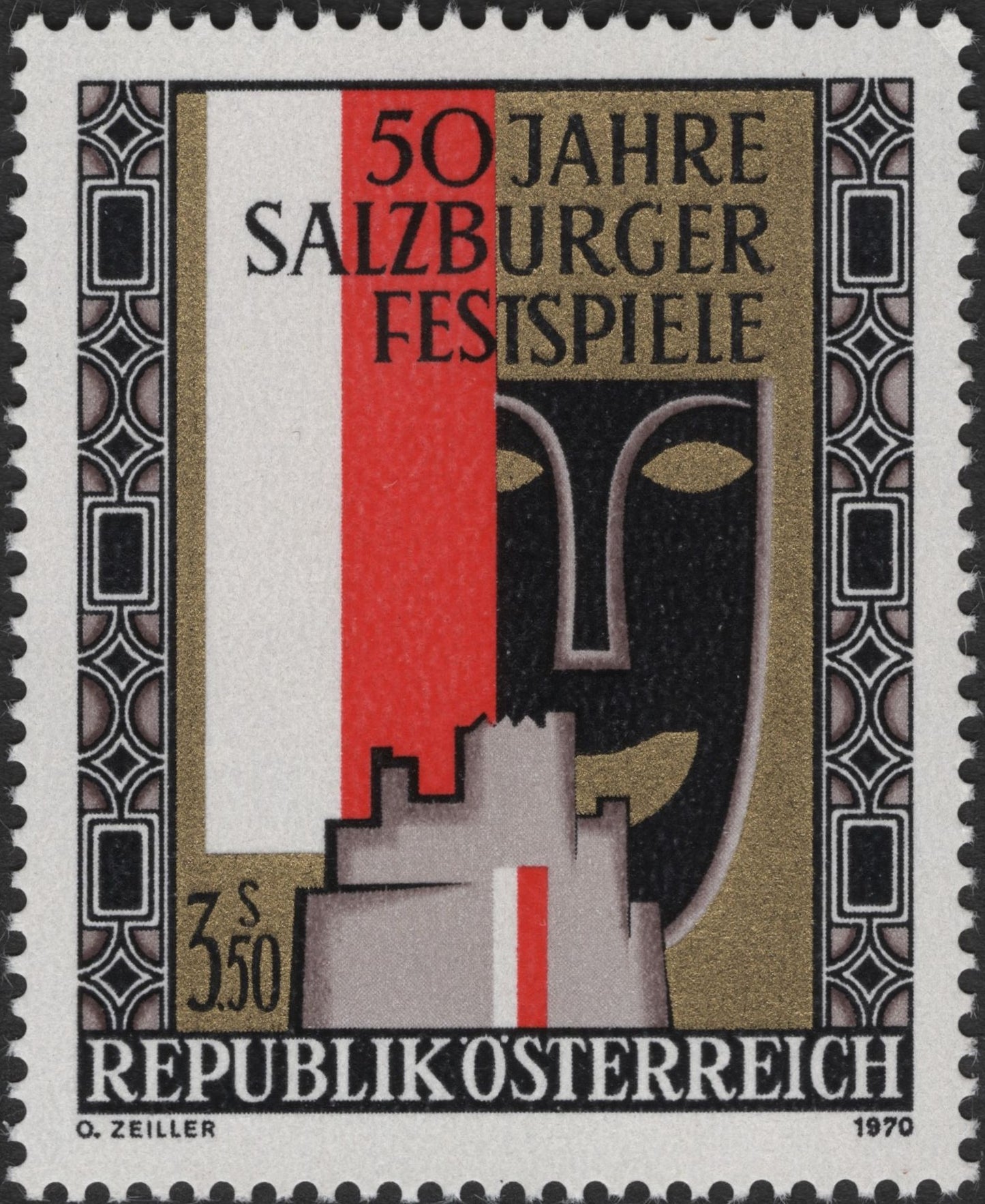 SCG3022 - Austria 1970 – 50 Years of Salzburg Festival Stamp