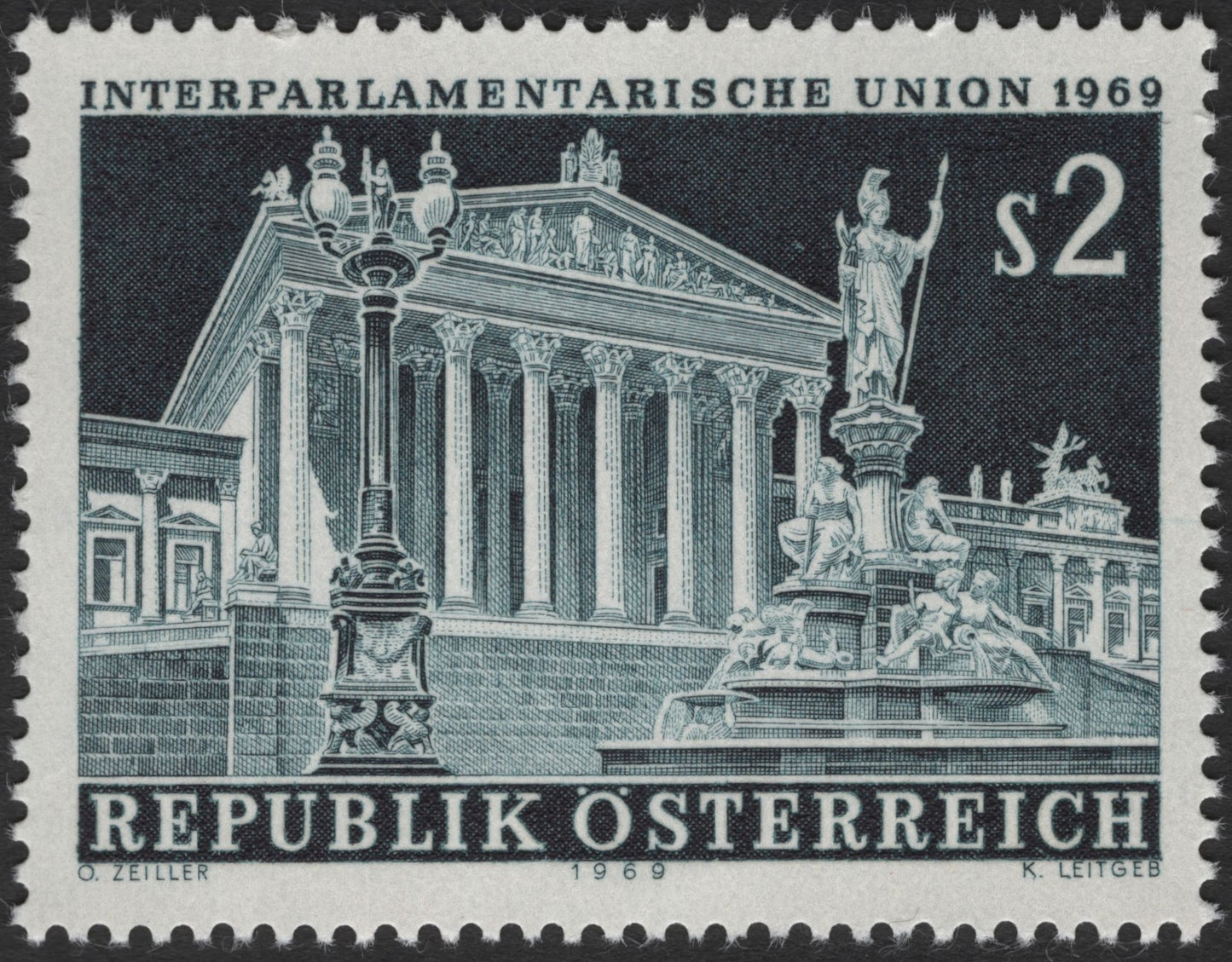 SCG3034 - Austria 1969 – Interparliamentary Union Stamp (s2)