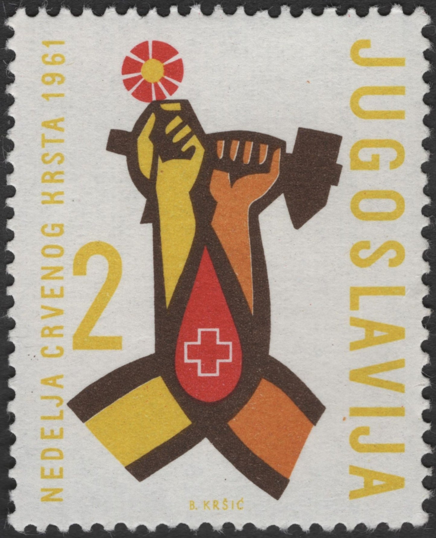 SCG3059 - Yugoslavia 1961 Red Cross Week Stamp