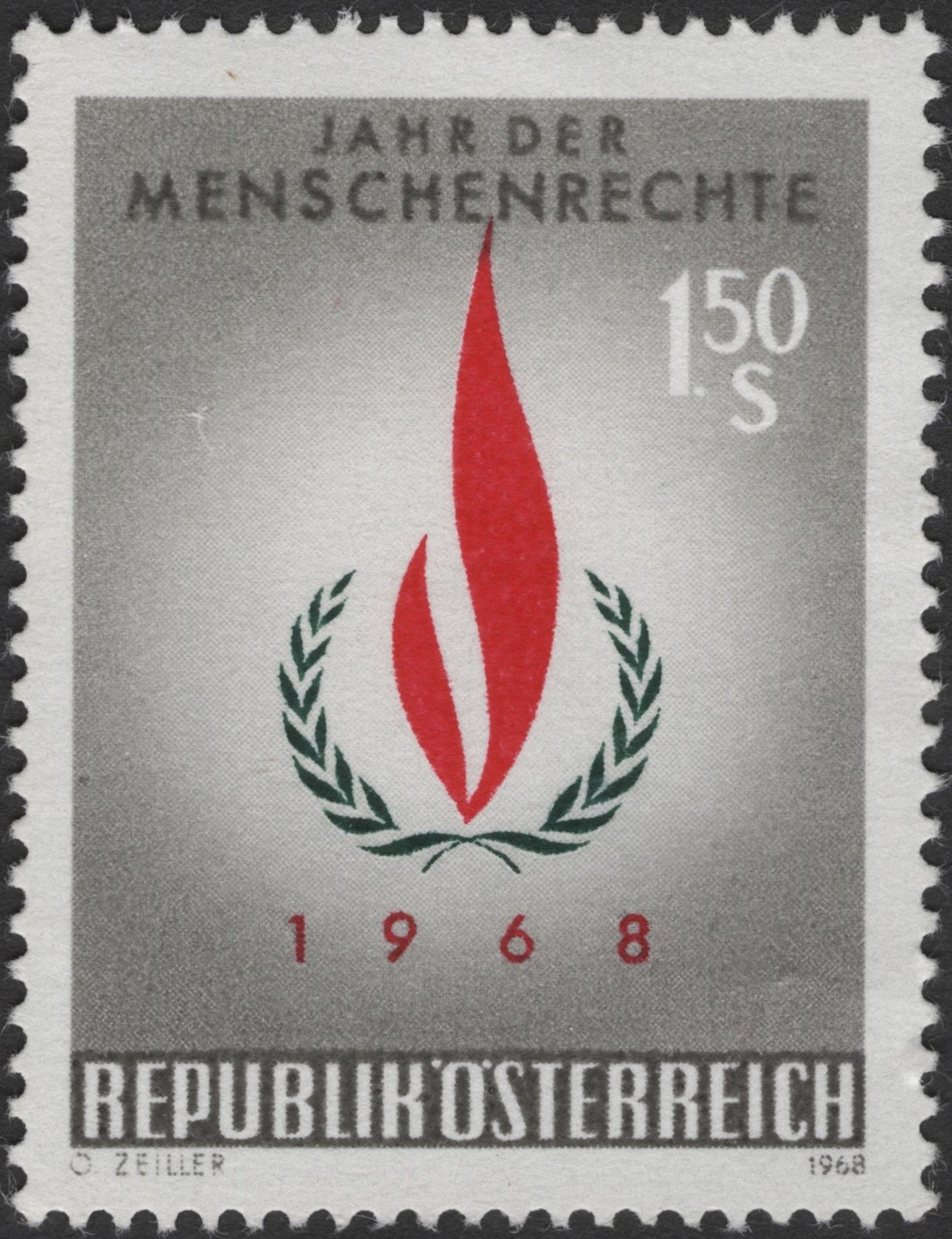 SCG3048 - Austria 1968 Human Rights Year Stamp