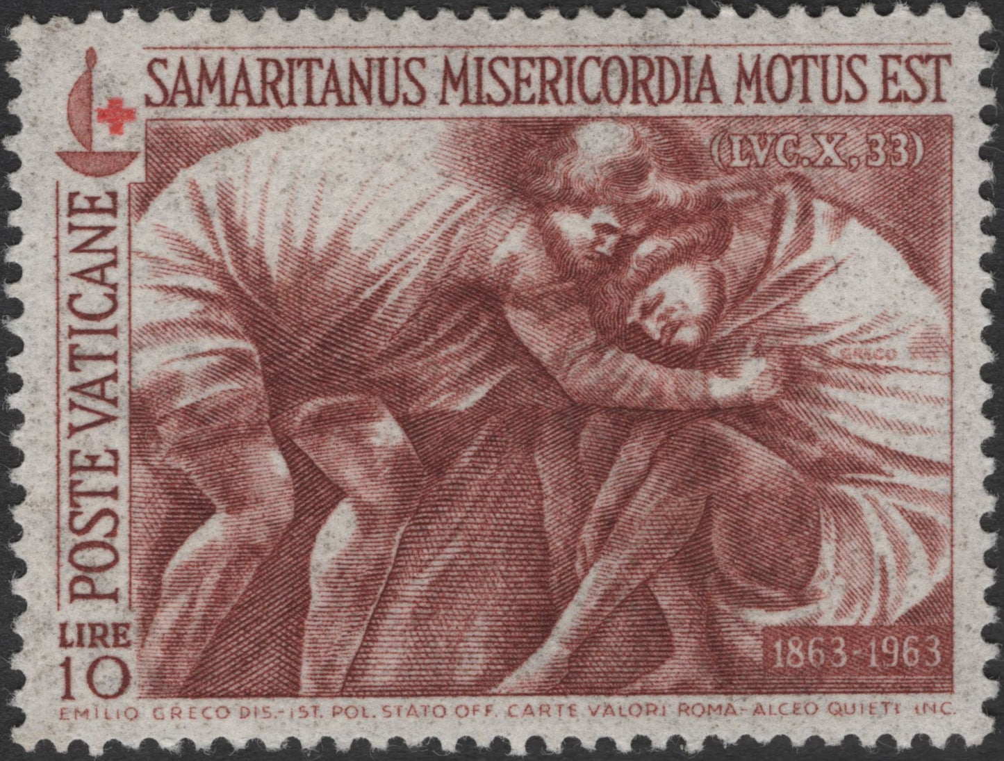 SCG3068 - Vatican City 1963 Red Cross Centenary – The Good Samaritan