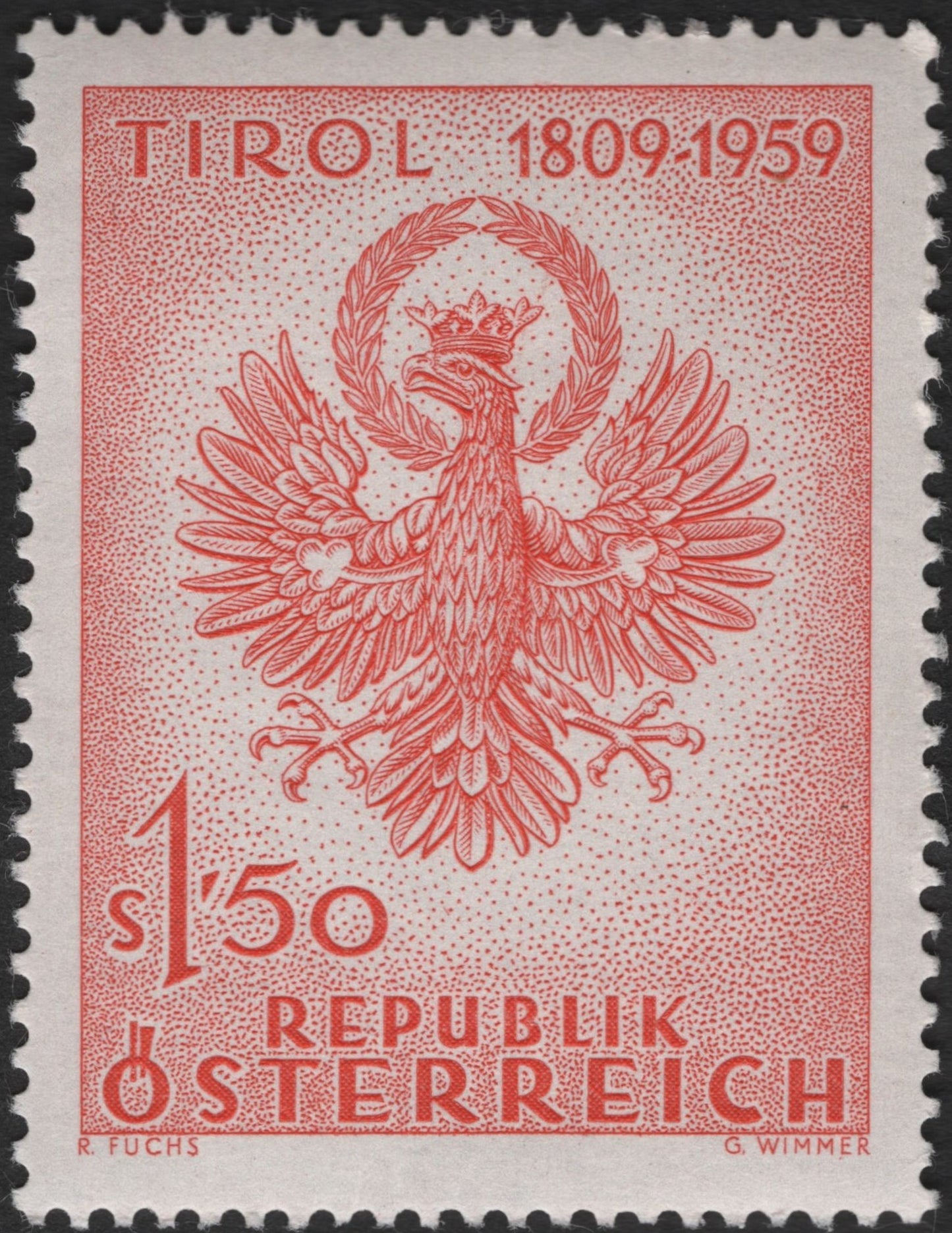 SCG3139 - Austria 1959 Tirol Uprising 150th Anniversary Stamp