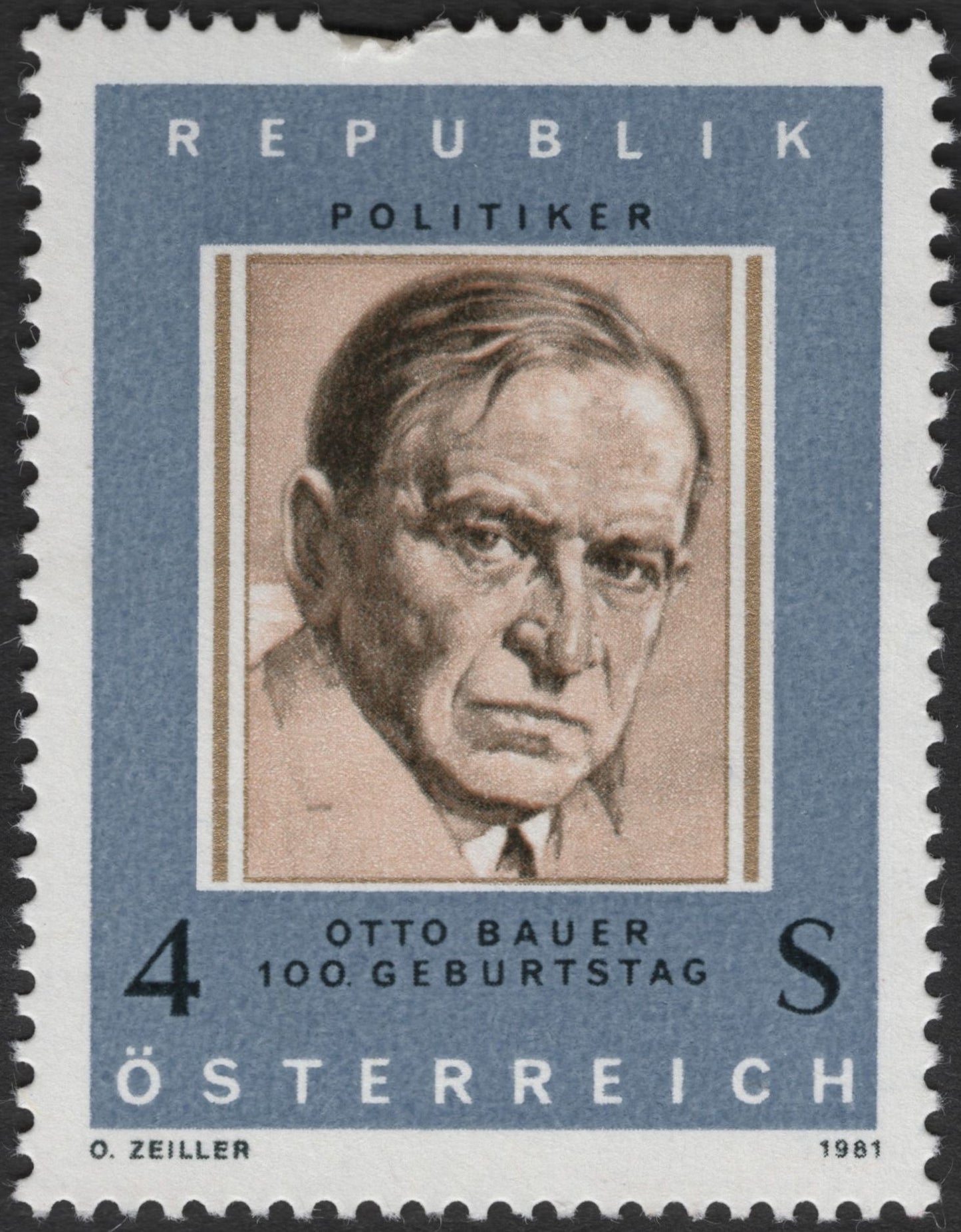 SCG3145 - Austria 1981 Otto Bauer 100th Birth Anniversary Stamp