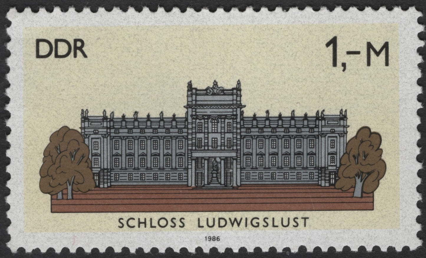 SCG3171 - East Germany 1986 – Schloss Ludwigslust Stamp