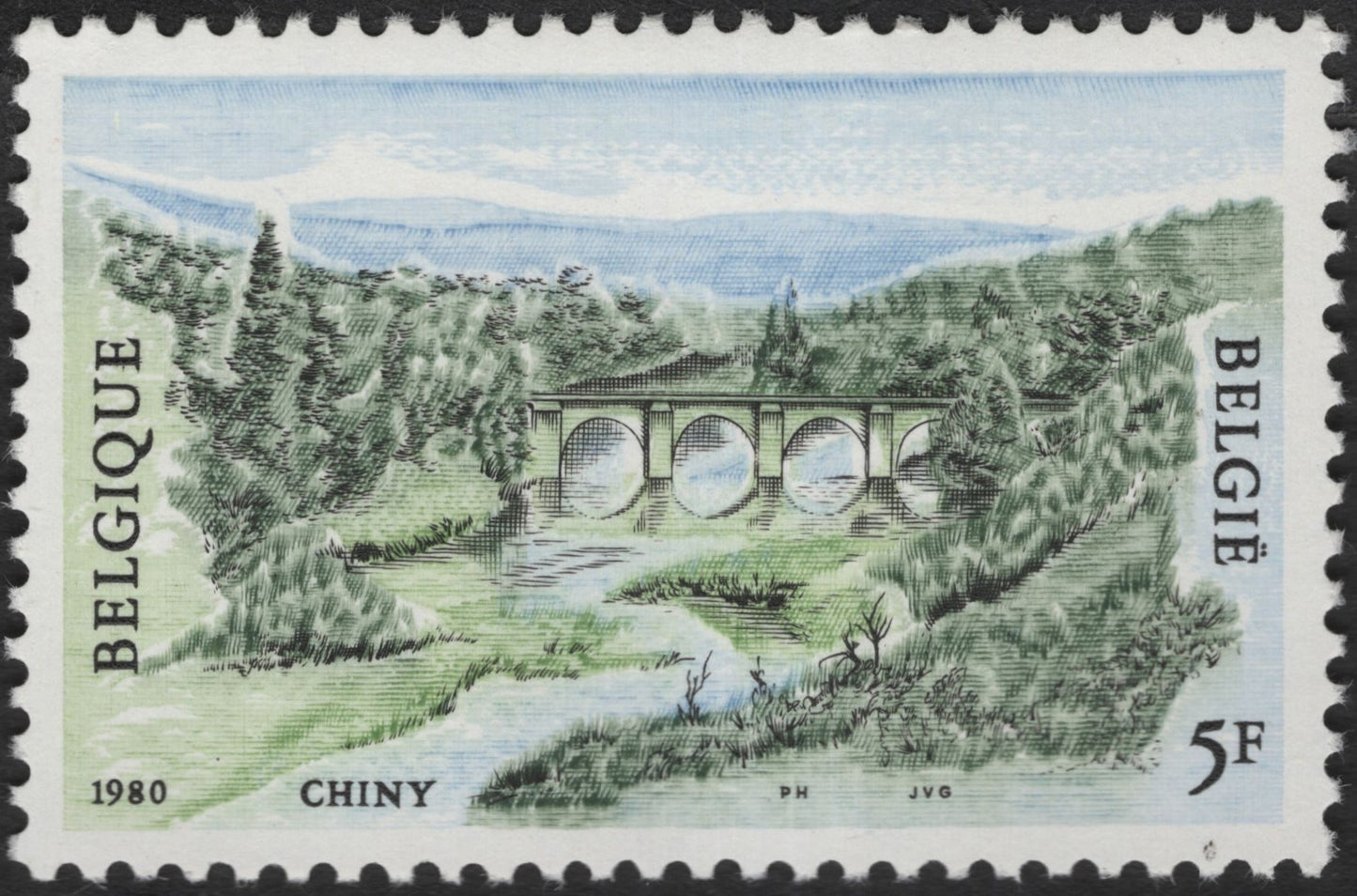 SCG3164 - Belgium 1980 Chiny Bridge Stamp
