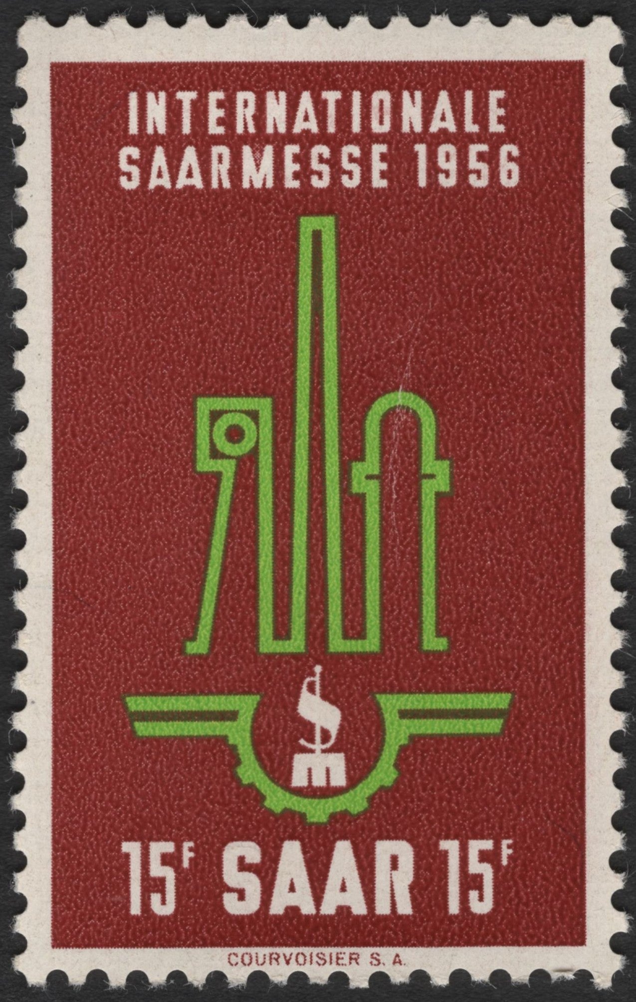 SCG3251 - Saar 1956 Internationale Saarmesse Stamp (15 Francs)