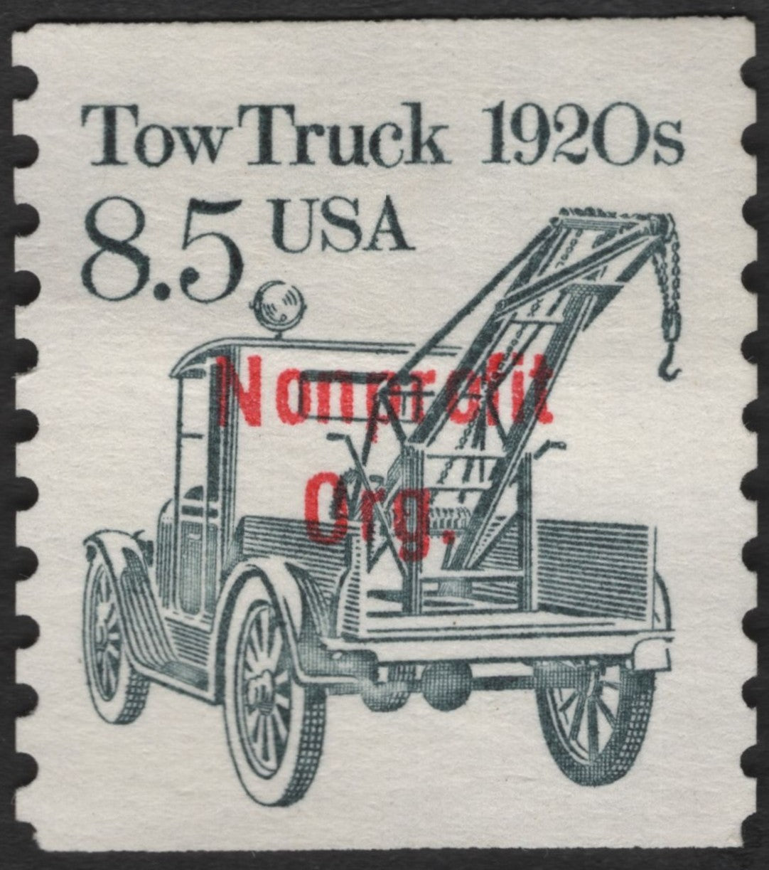 SCG3227 - USA 1988 Tow Truck 1920s – 8.5¢ Nonprofit Overprint