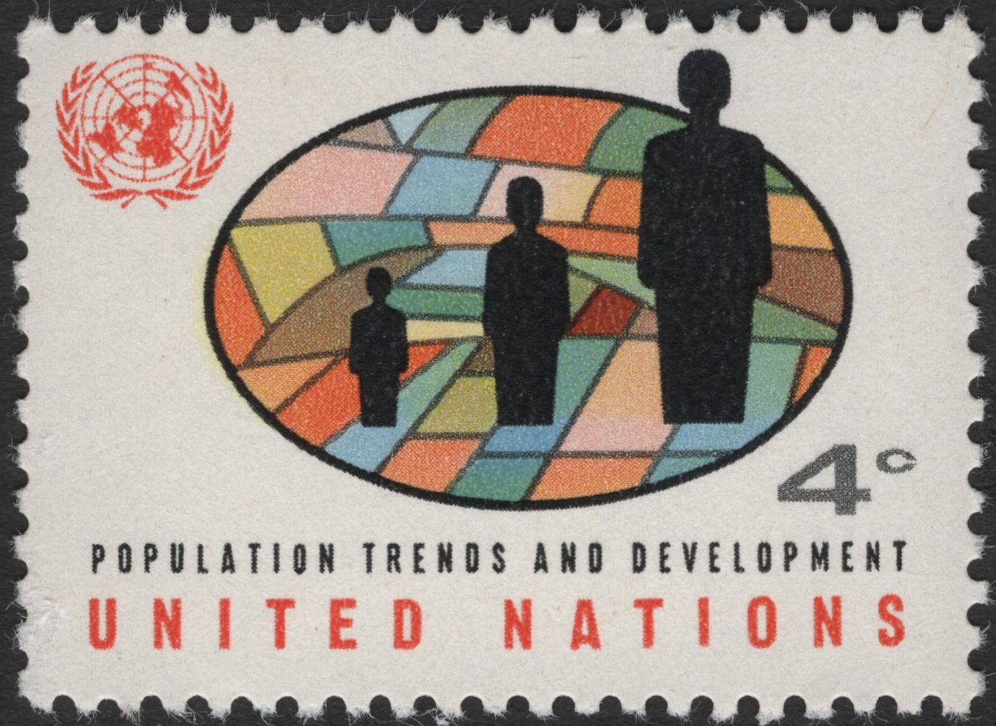 SCG3212 - 1965 United Nations – Population Trends and Development 4¢ Stamp