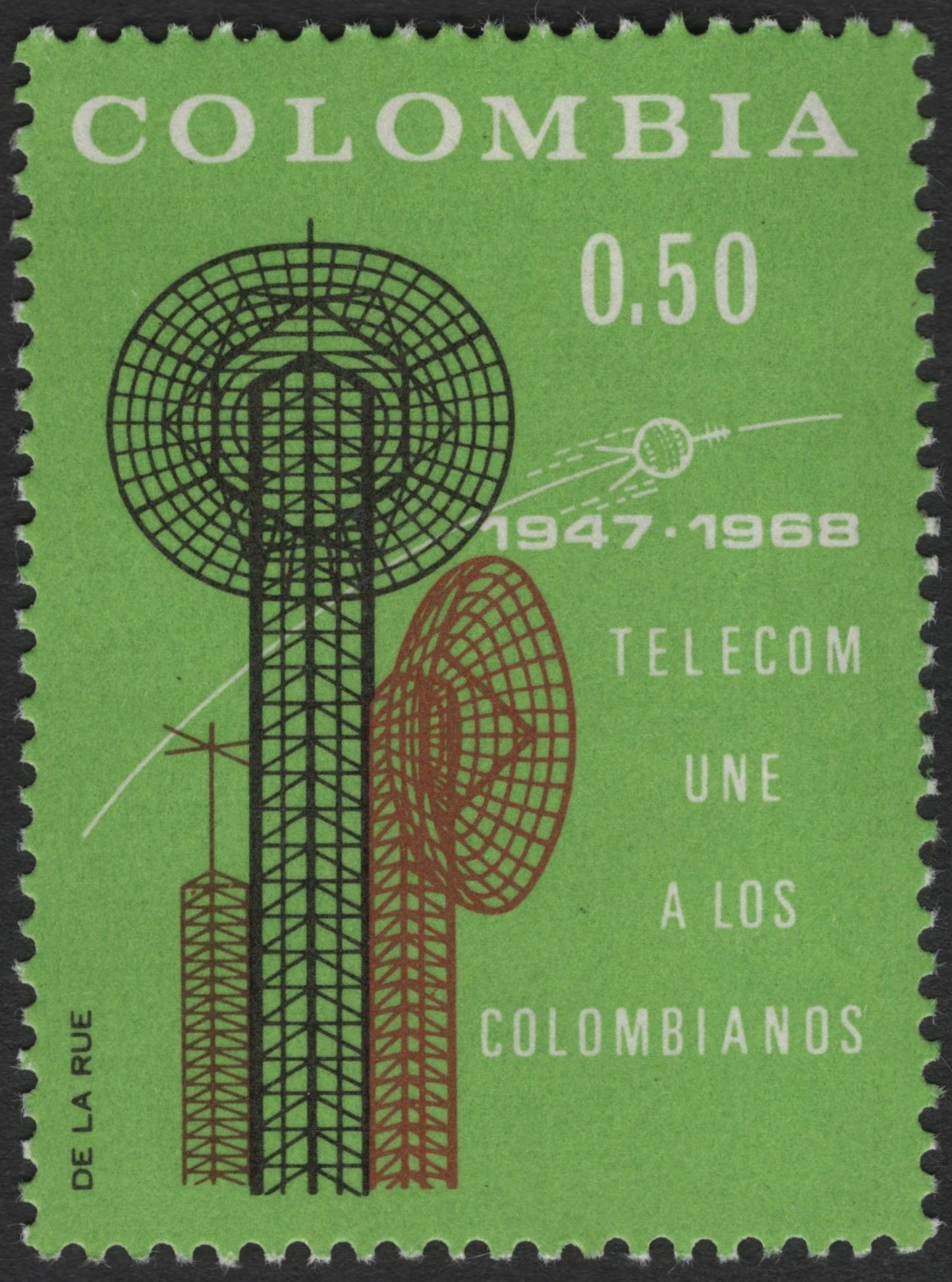 SCG3285 - Colombia 1968 – 21st Anniversary of Telecom