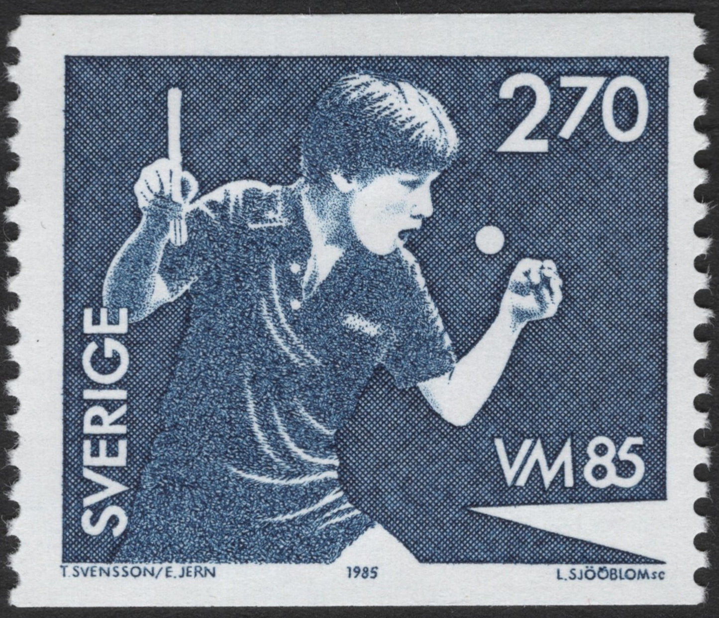 SCG3255 - Sweden 1985 Table Tennis World Championship Stamp (VM 85)