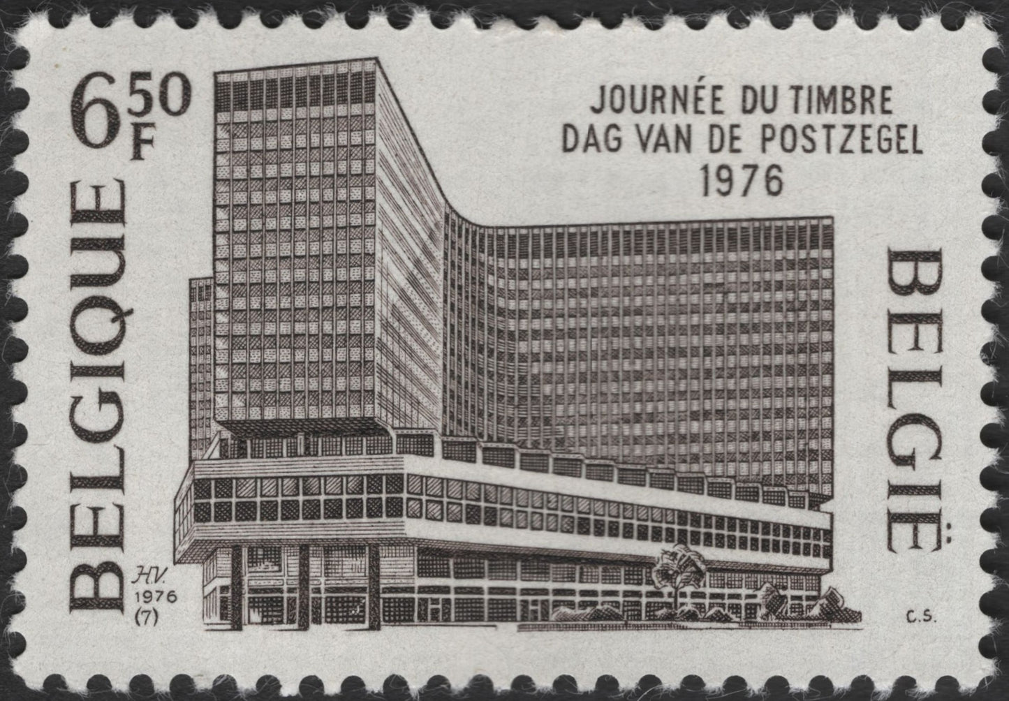 SCG3258 - Belgium 1976 Stamp Day – Postal Tower, Brussels