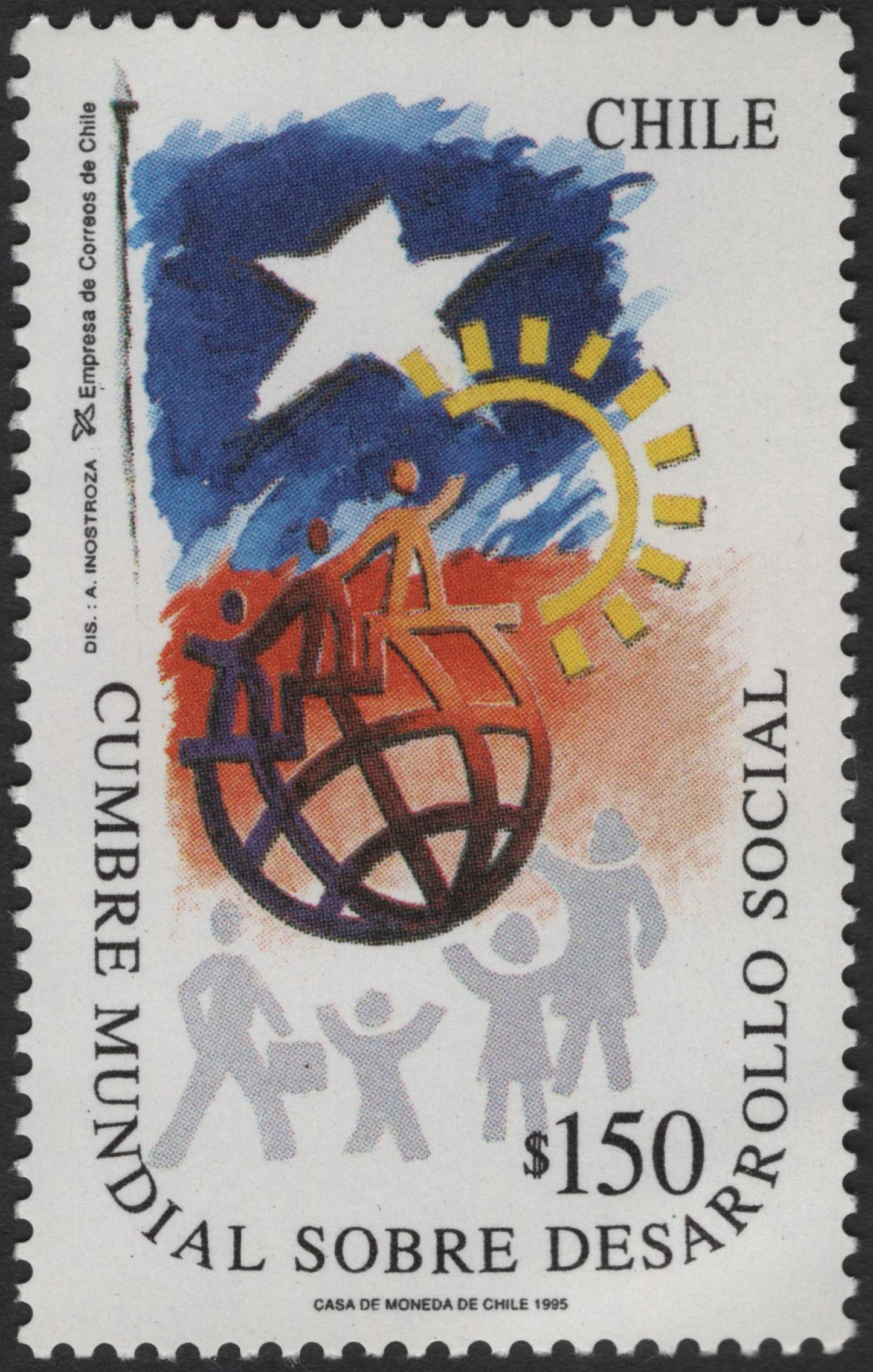SCG3275 - Chile 1995 – World Summit for Social Development Stamp