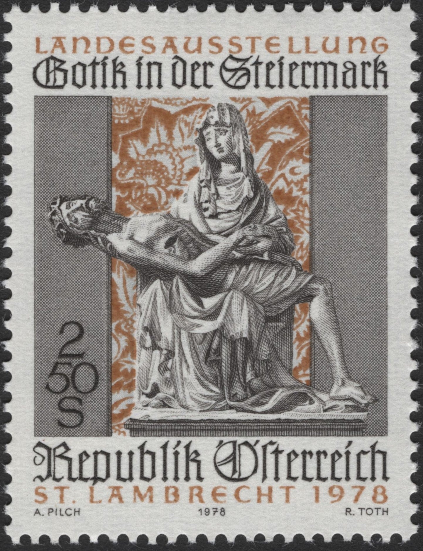SCG3307 - Austria 1978 – Gothic Art in Styria Exhibition (St. Lambrecht Pietà)