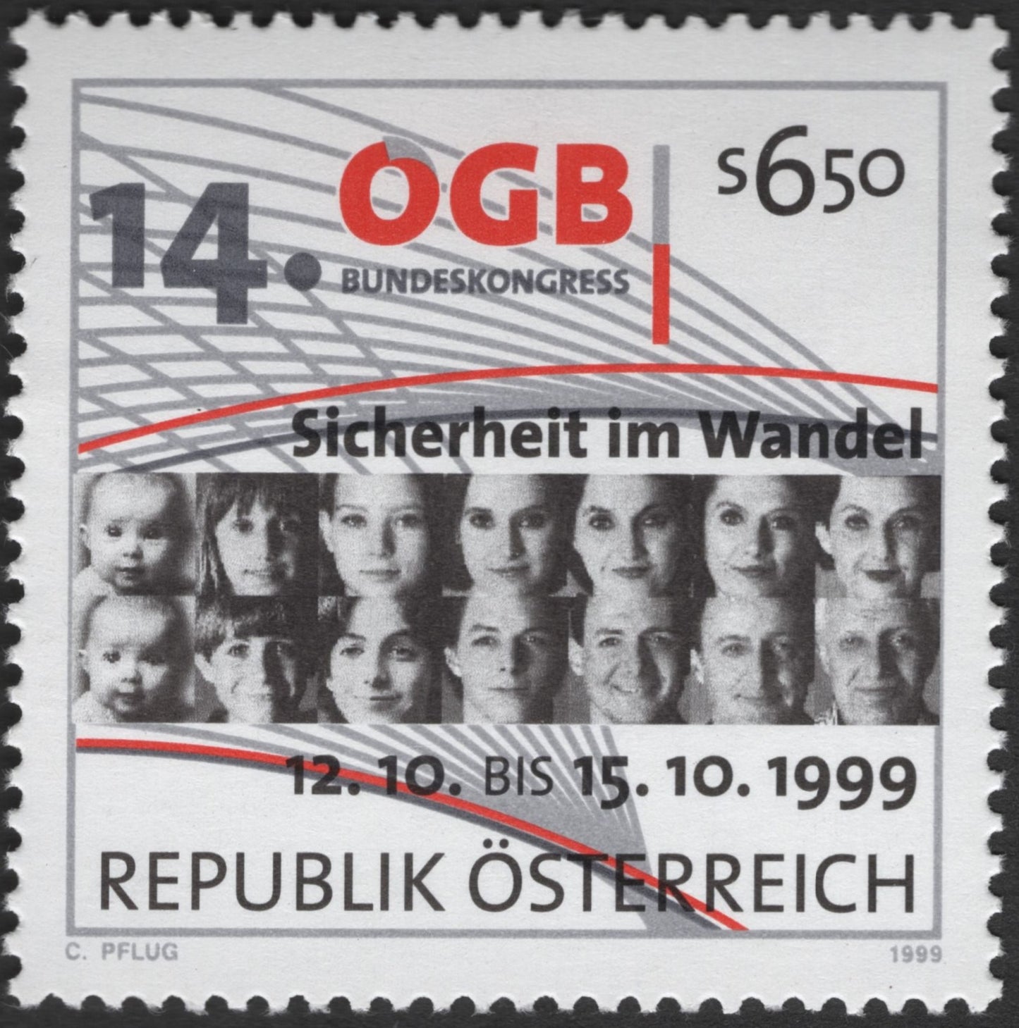 SCG3334 - Austria 1999 – 14th ÖGB Federal Congress Stamp