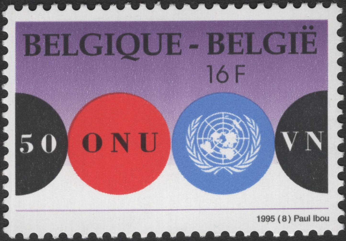 SCG3338 - Belgium 1995 – 50th Anniversary of the United Nations