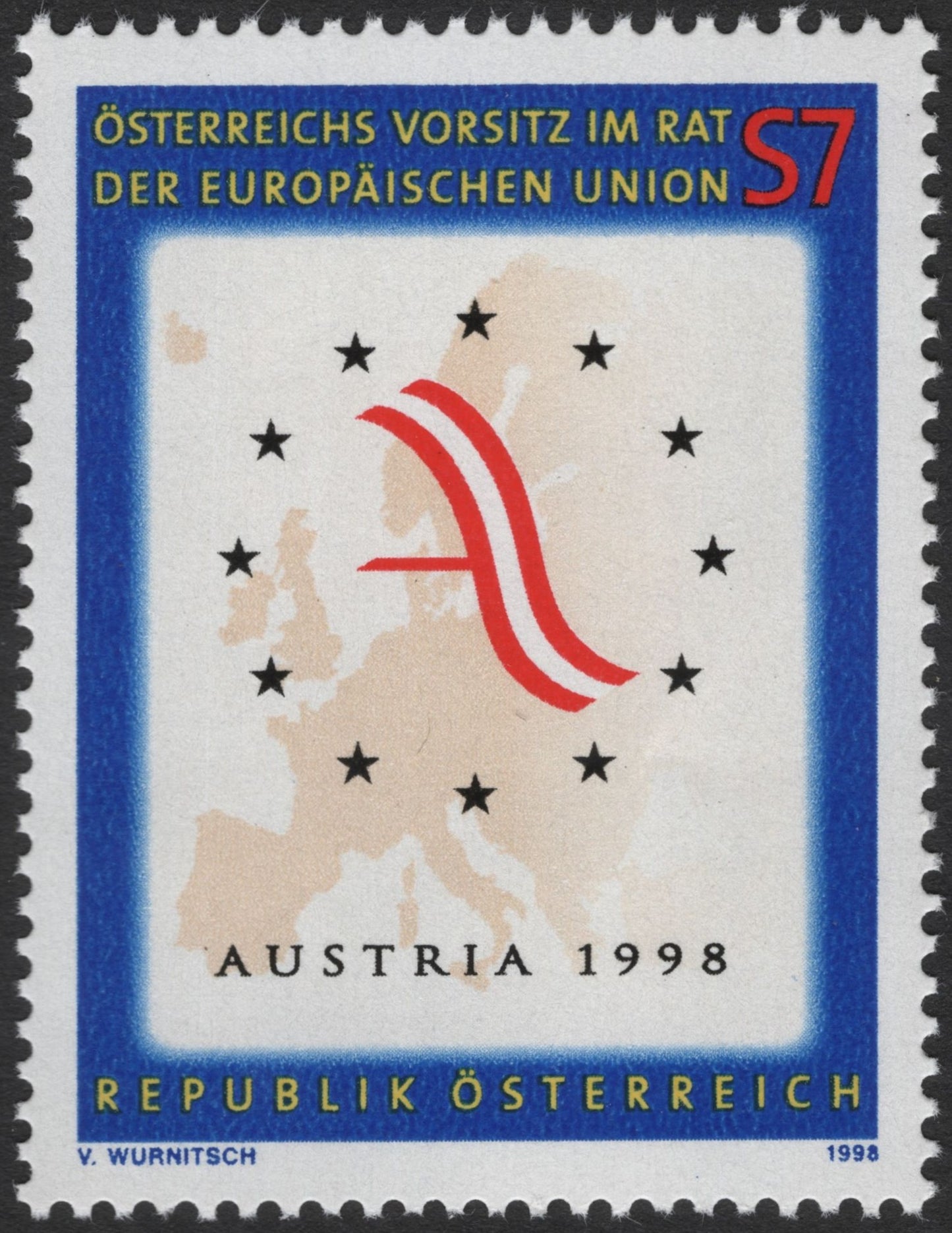 SCG3367 - Austria 1998 – EU Council Presidency Stamp