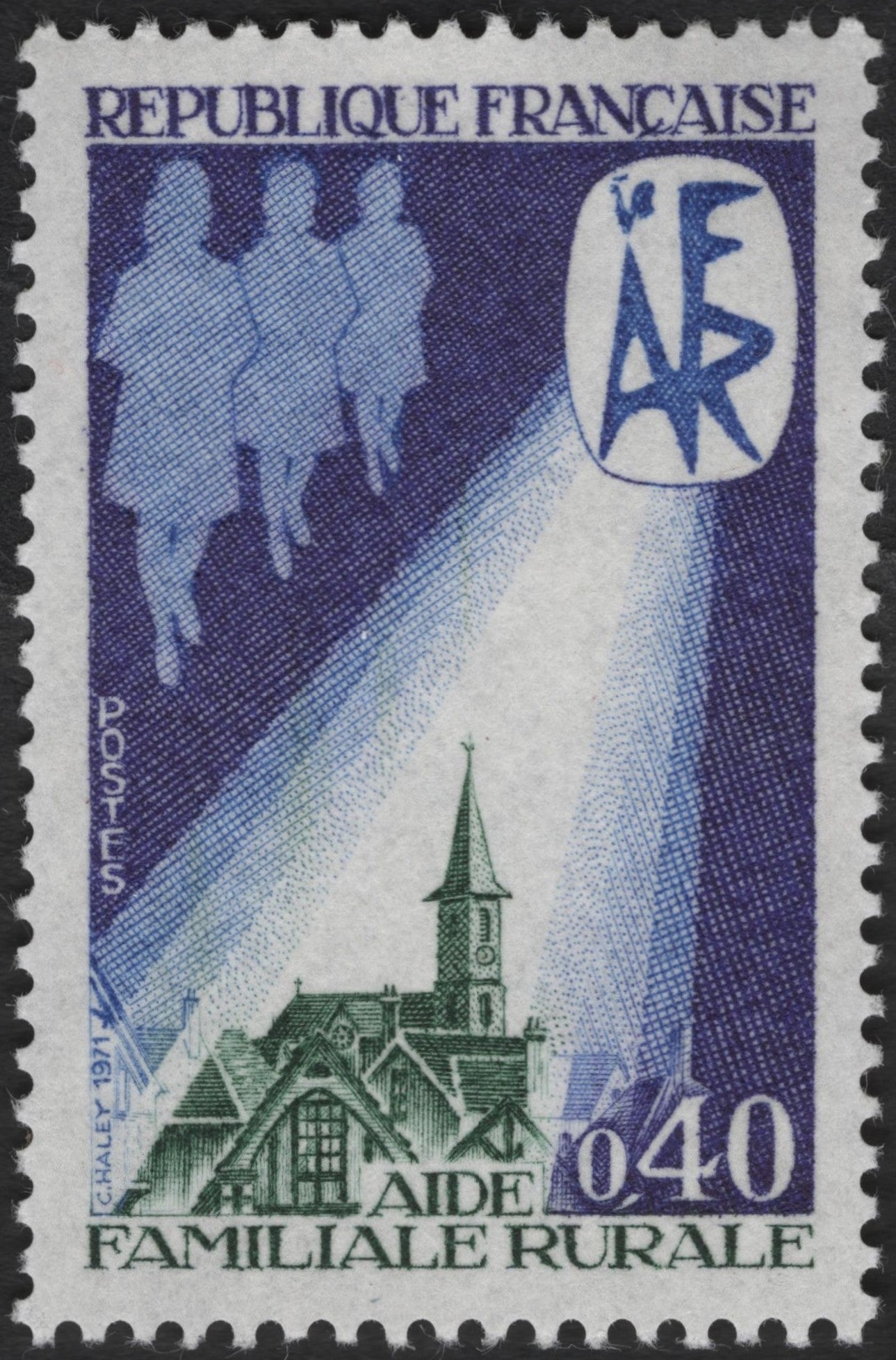 SCG3384 - France 1971 – Rural Family Aid Stamp