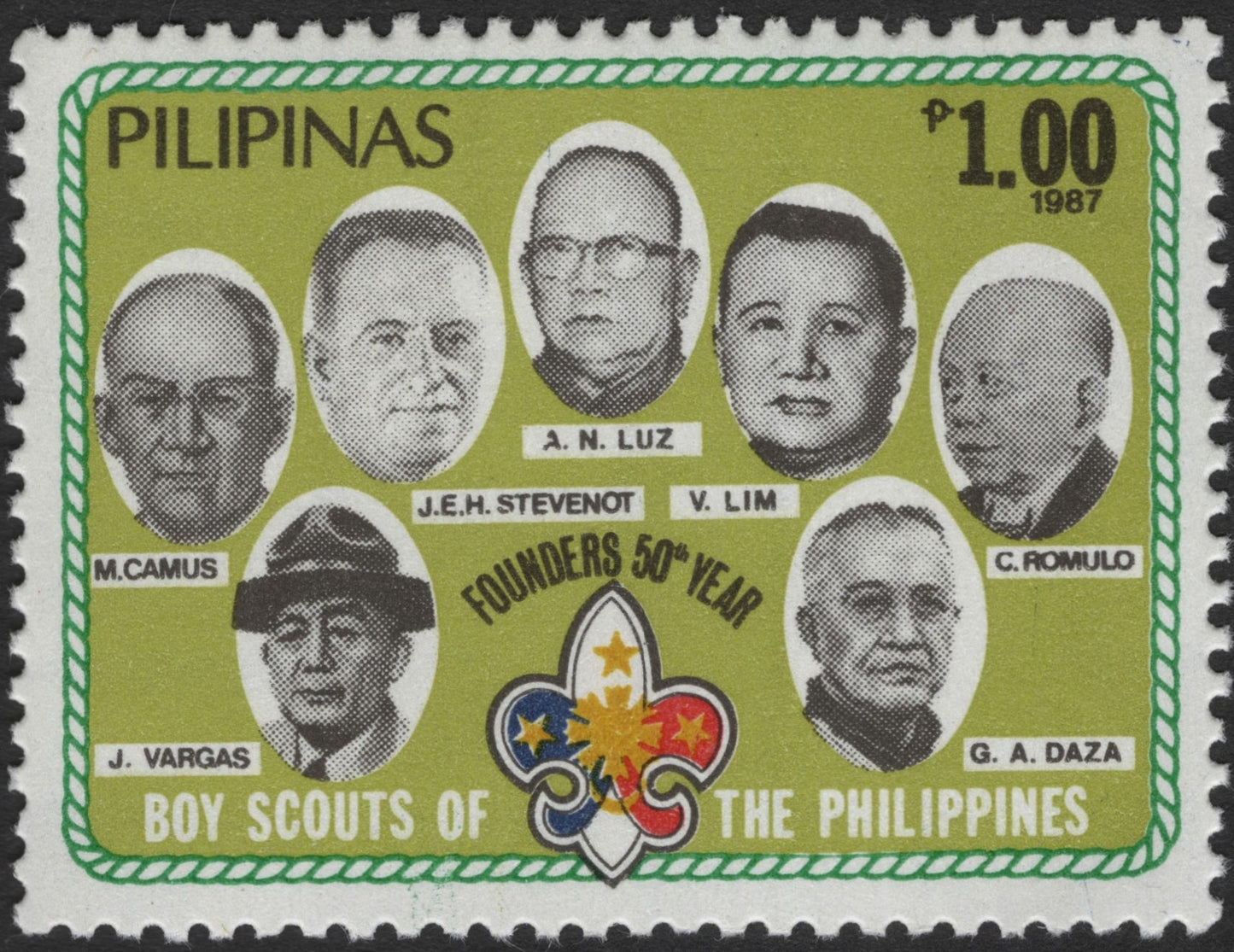 SCG3414 - 1987 Philippines – 50th Anniversary of Boy Scouts Founders