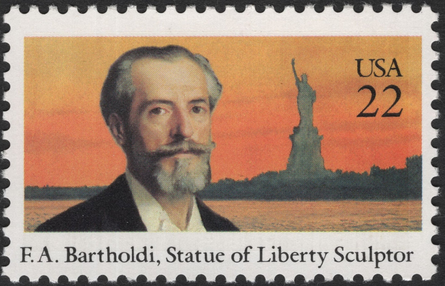 SCG3418 - USA 1985 – F.A. Bartholdi, Statue of Liberty Sculptor – 22¢ Stamp