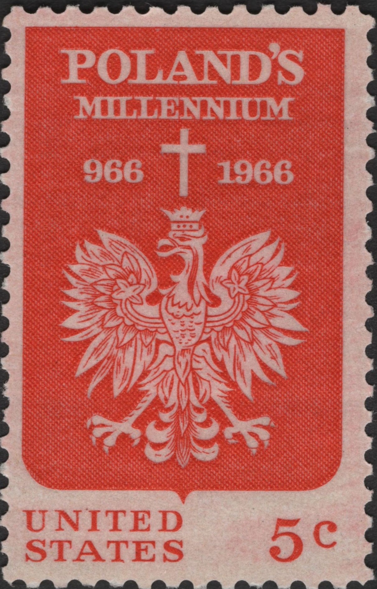 SCG3472 - United States 1966 – Poland’s Millennium 5¢ Stamp