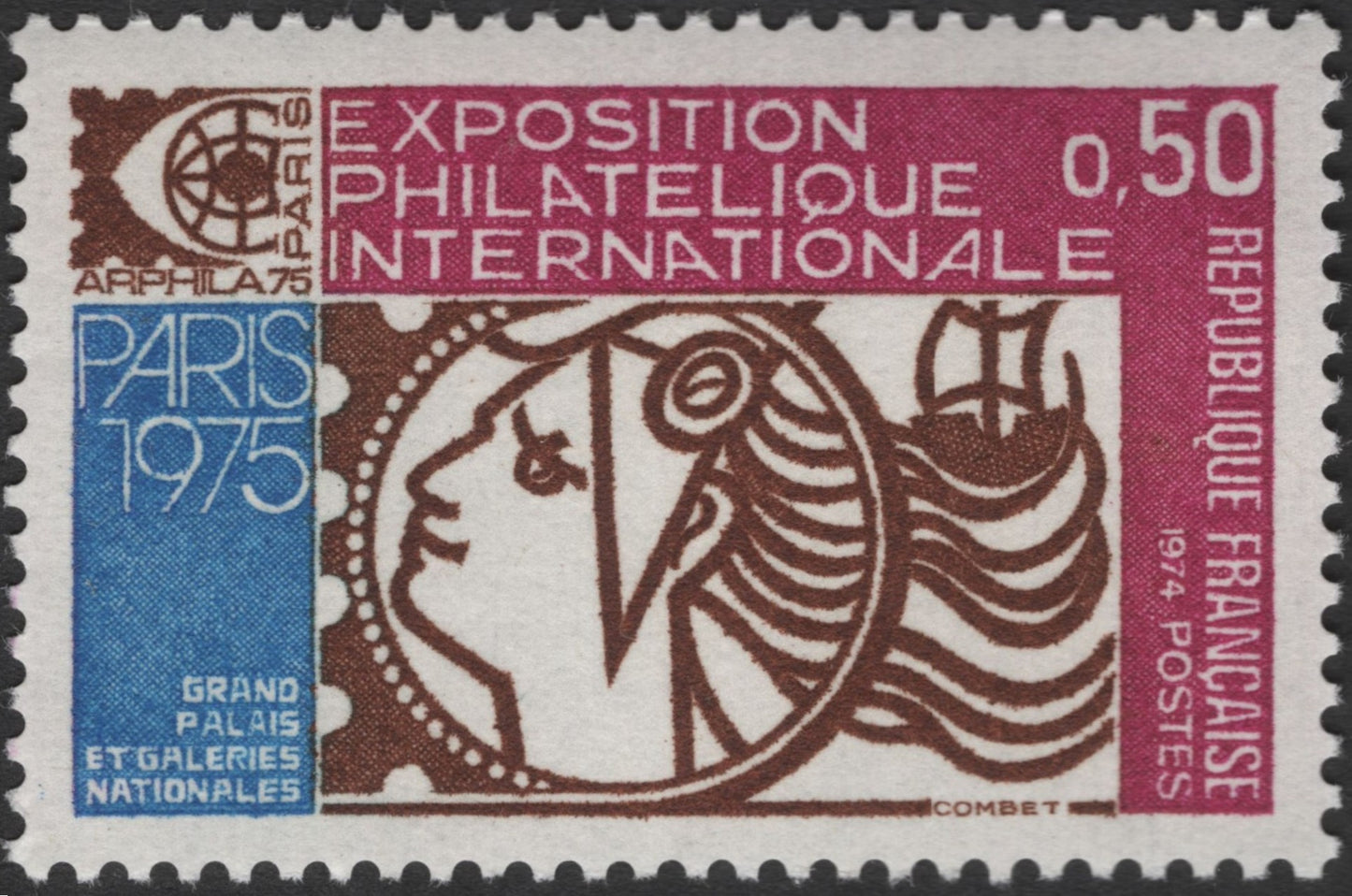 SCG3442 - France 1974 – ARPHILA 75 International Philatelic Exhibition Stamp