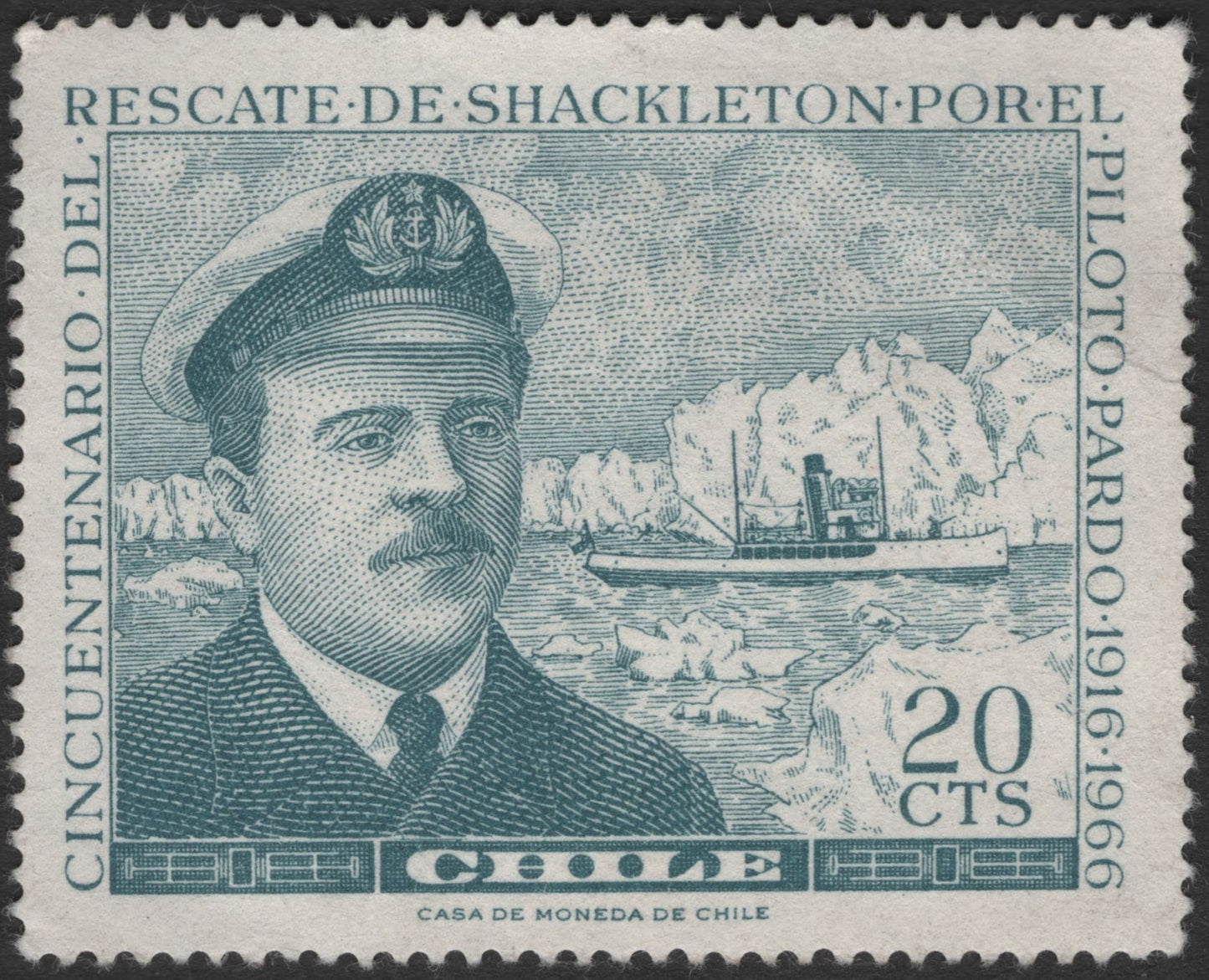 SCG3443 - Chile 1966 – 50th Anniversary of Shackleton Rescue by Pilot Luis Pardo