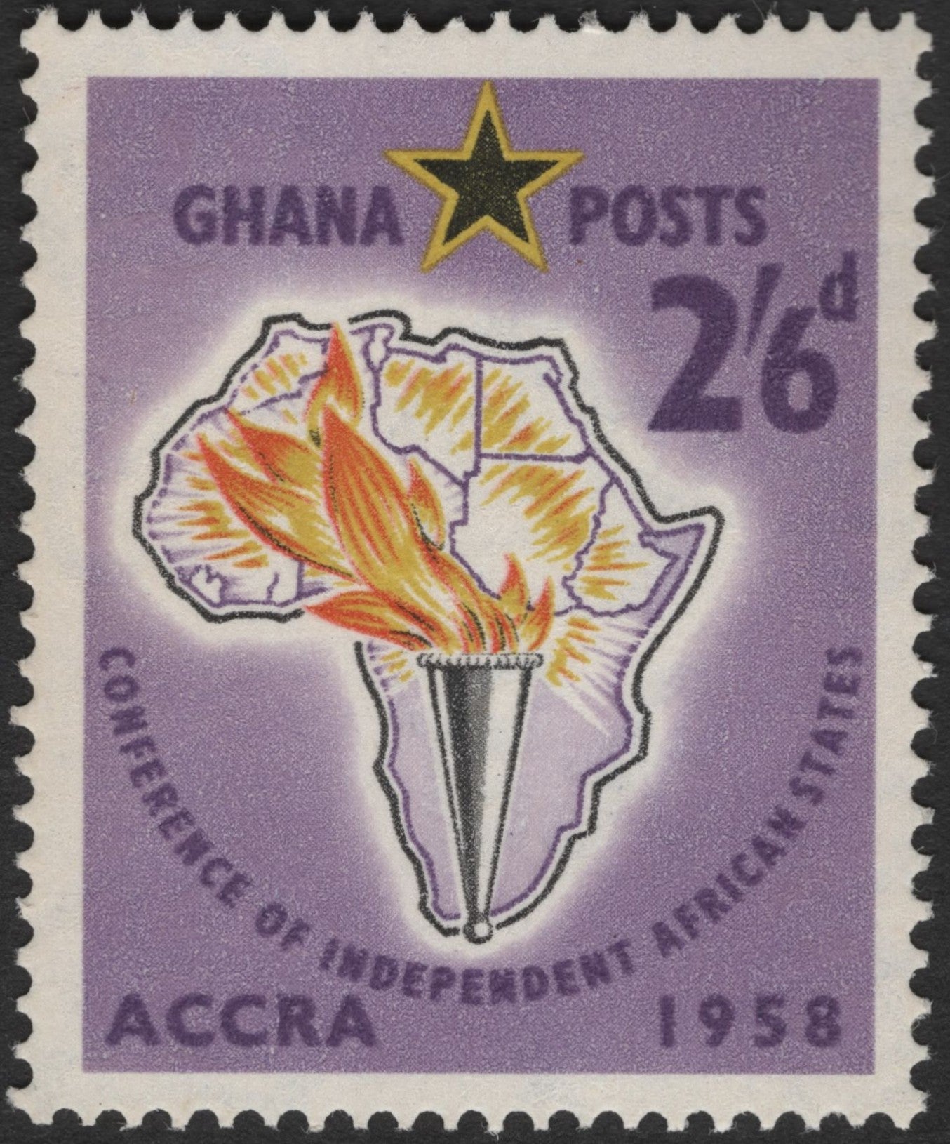 SCG3503 - Ghana 1958 – Conference of Independent African States Stamp