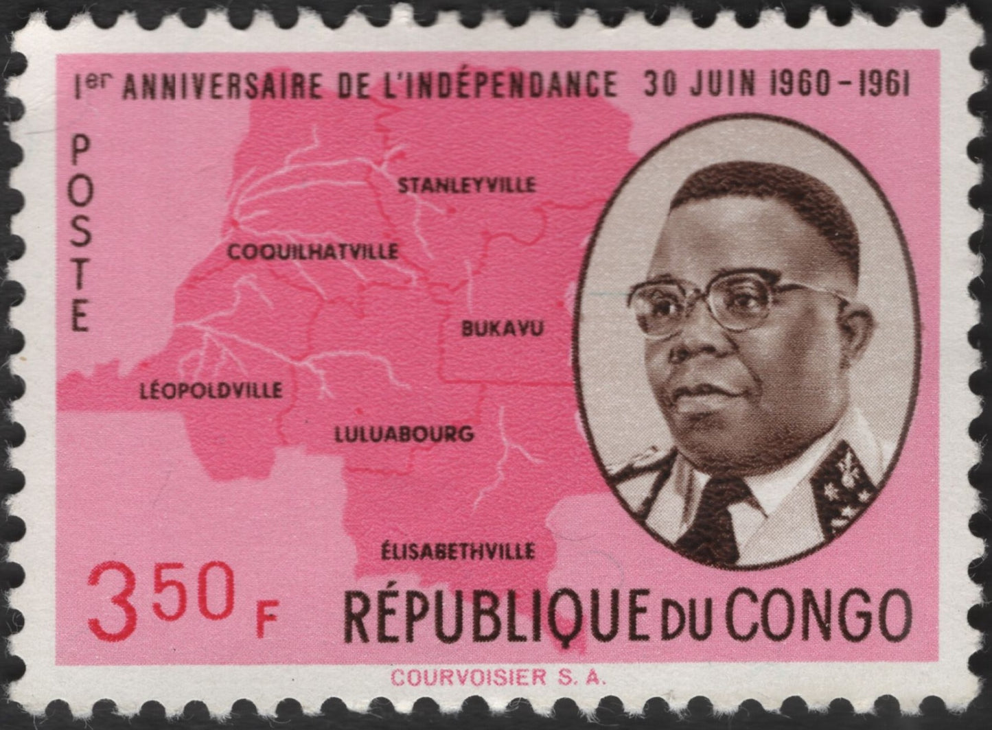SCG3524 - 1961 Congo 1st Anniversary of Independence – 350F