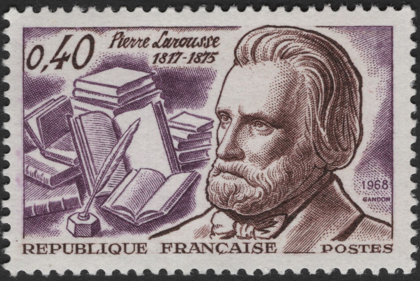 SCG3526 - France 1968 – Pierre Larousse Commemorative Stamp
